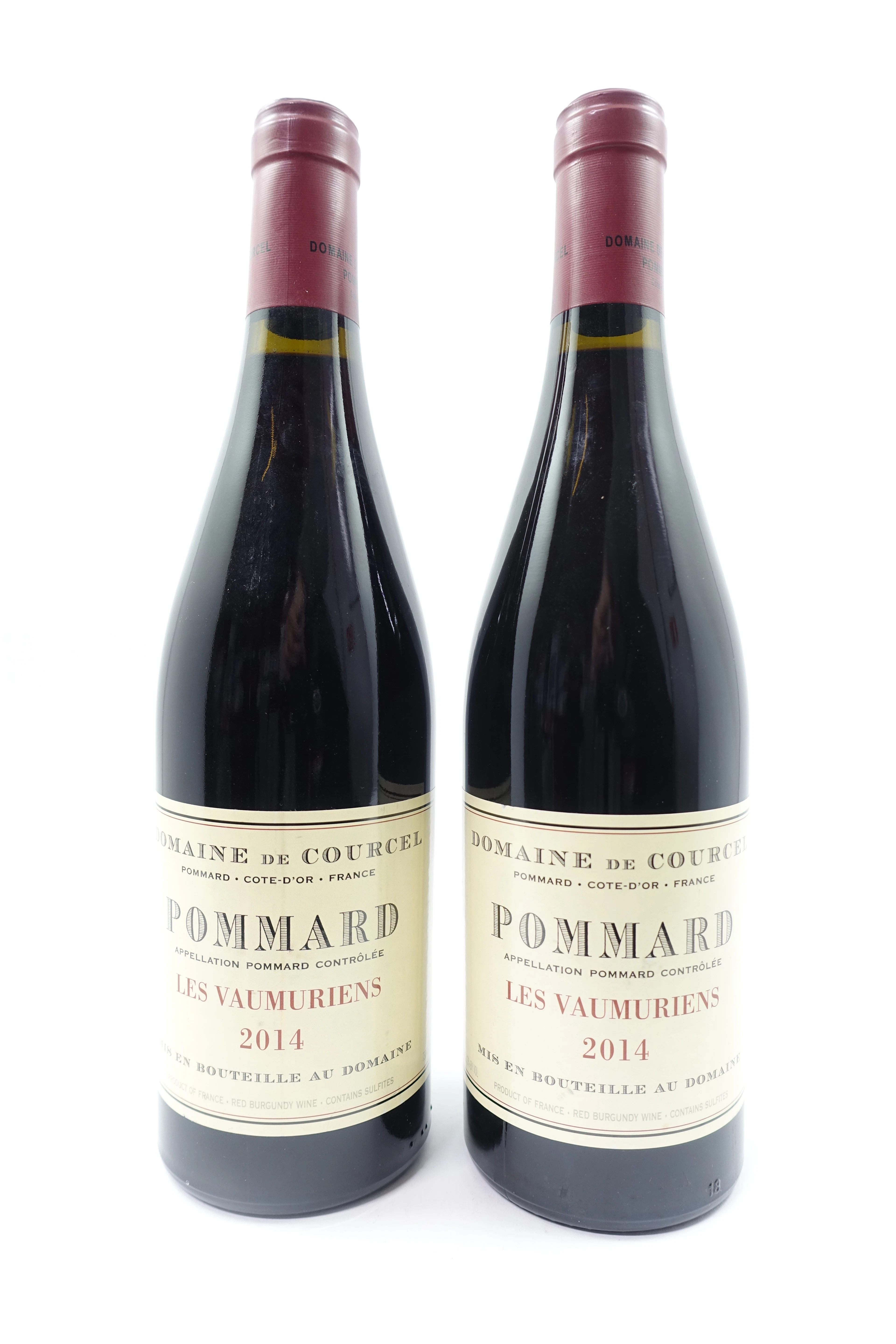 2 bts POMMARD 2014 Les Vaumuriens. Domaine de Courcel