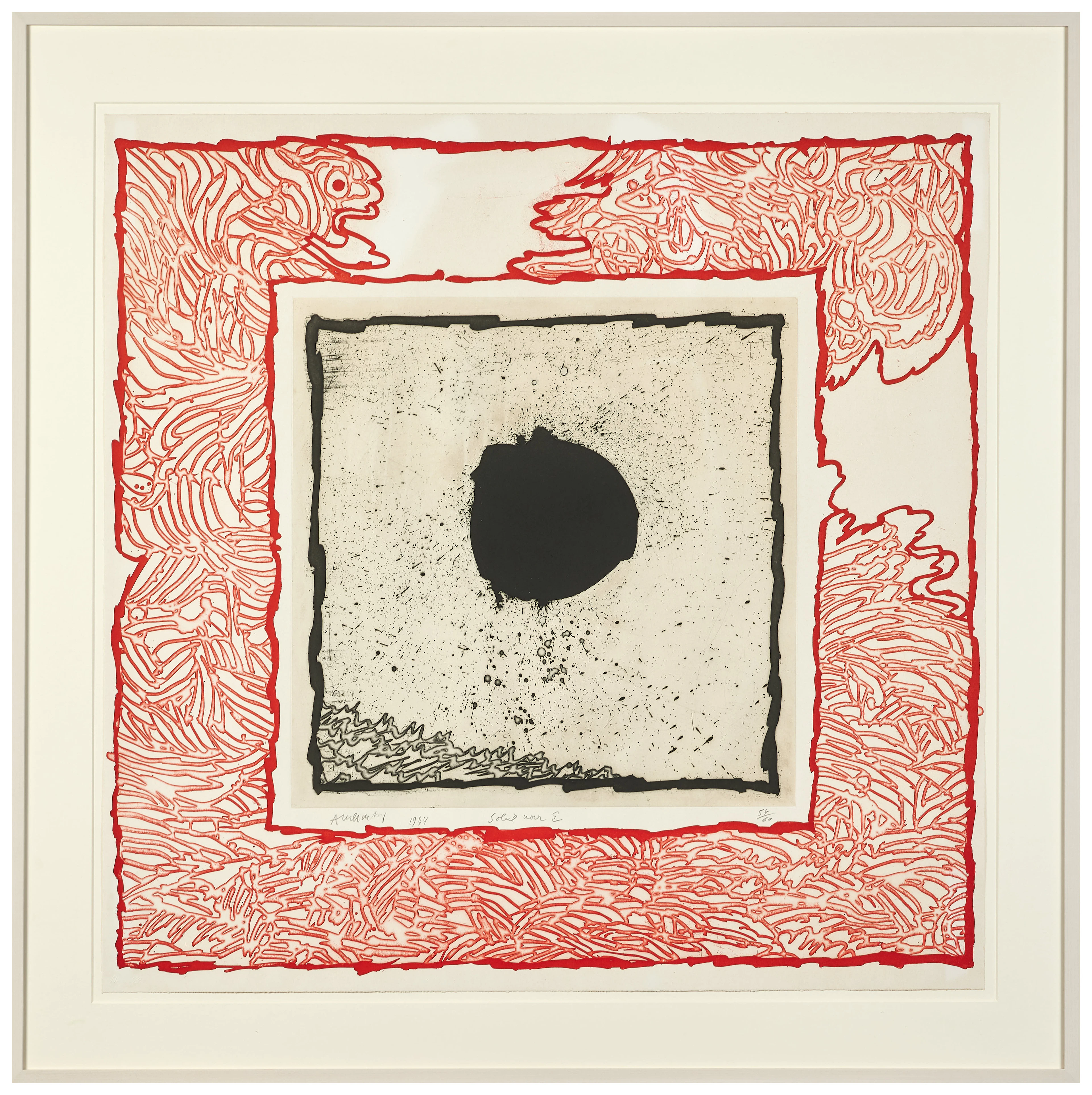 Pierre ALECHINSKY 1927- Soleil noir I - 1984