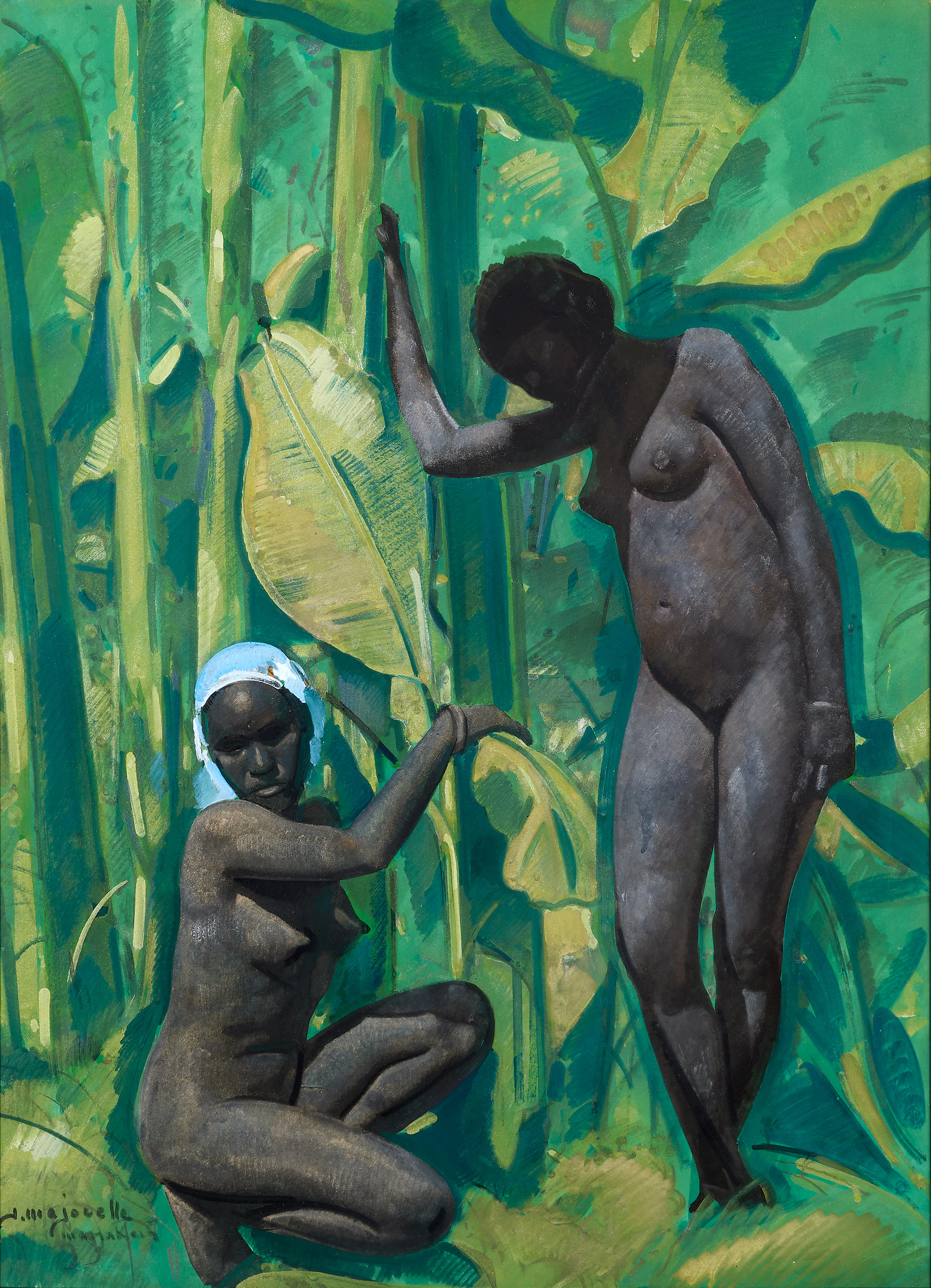 Jacques MAJORELLE 1886-1962 Femmes dans la bananeraie