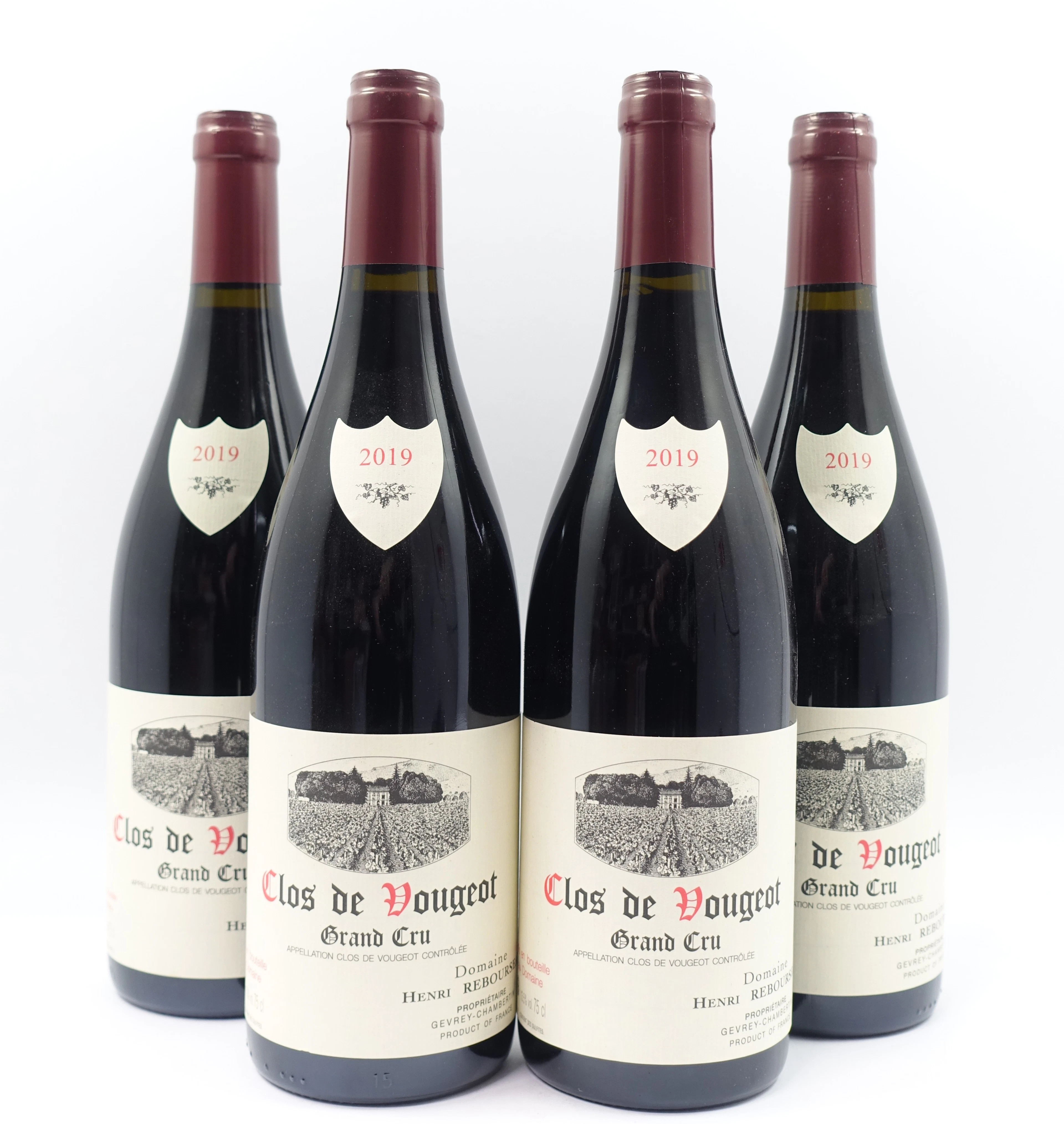 4 bts CLOS DE VOUGEOT 2019 Grand Cru. Henri Rebourseau