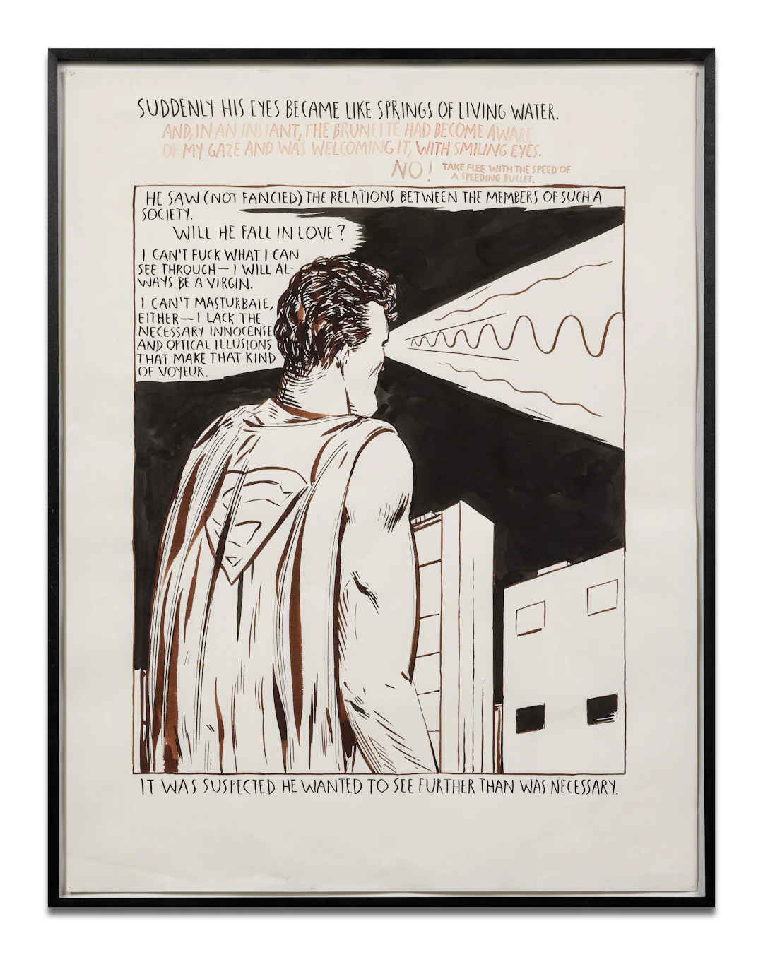 Raymond PETTIBON Né en 1957 Untitled (Superman) - 1990