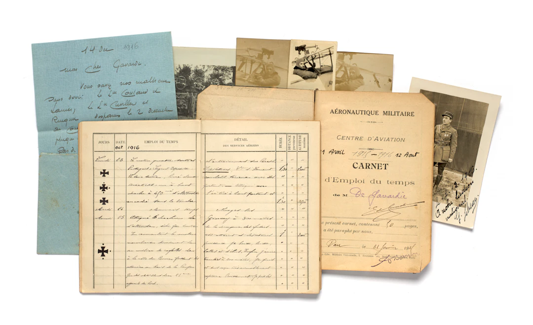 CARNETS DE VOL DE L'AS EDMOND DE GAVARDIE