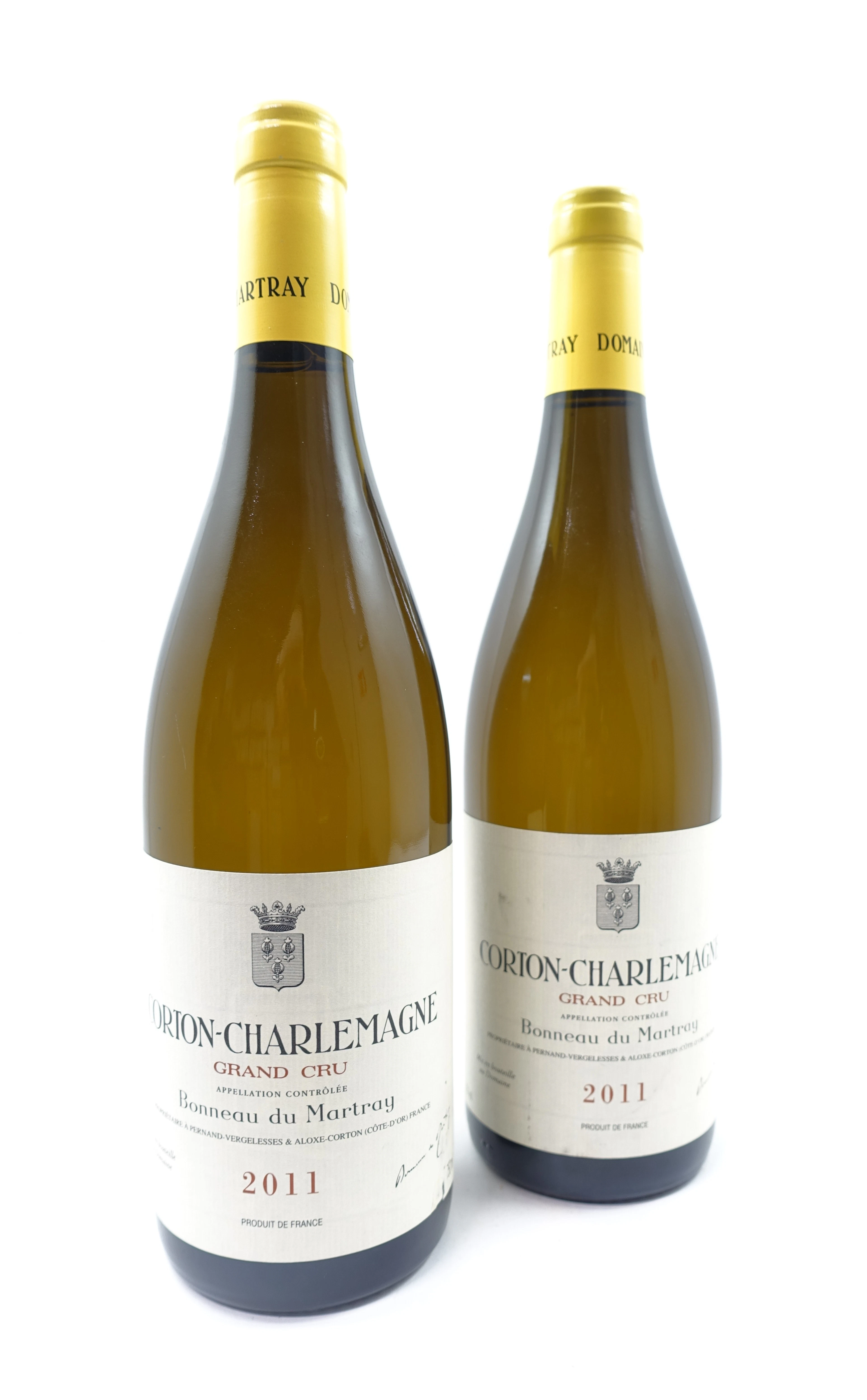 2 bts CORTON CHARLEMAGNE 2011 Grand Cru. Bonneau du Martray