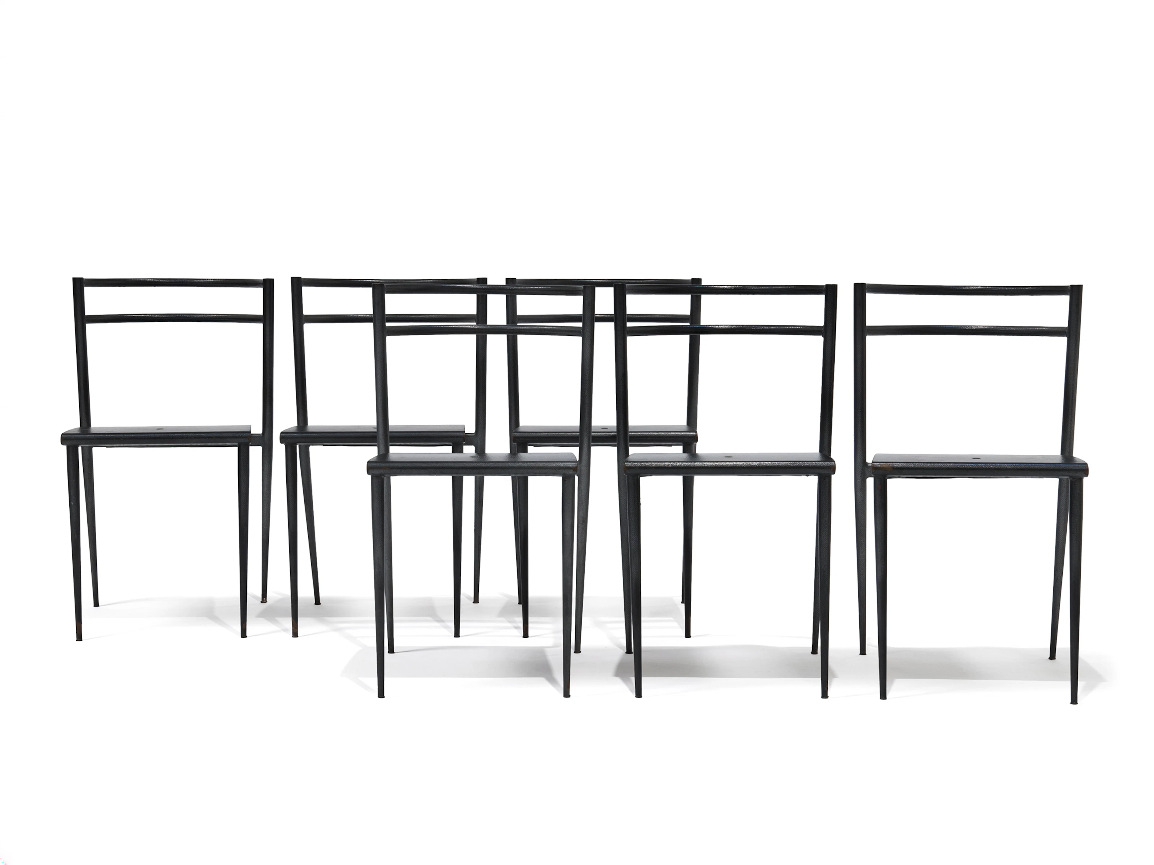 Eric RAFFY Né en 1951 Suite de six chaises "Cosmos" - circa 1989