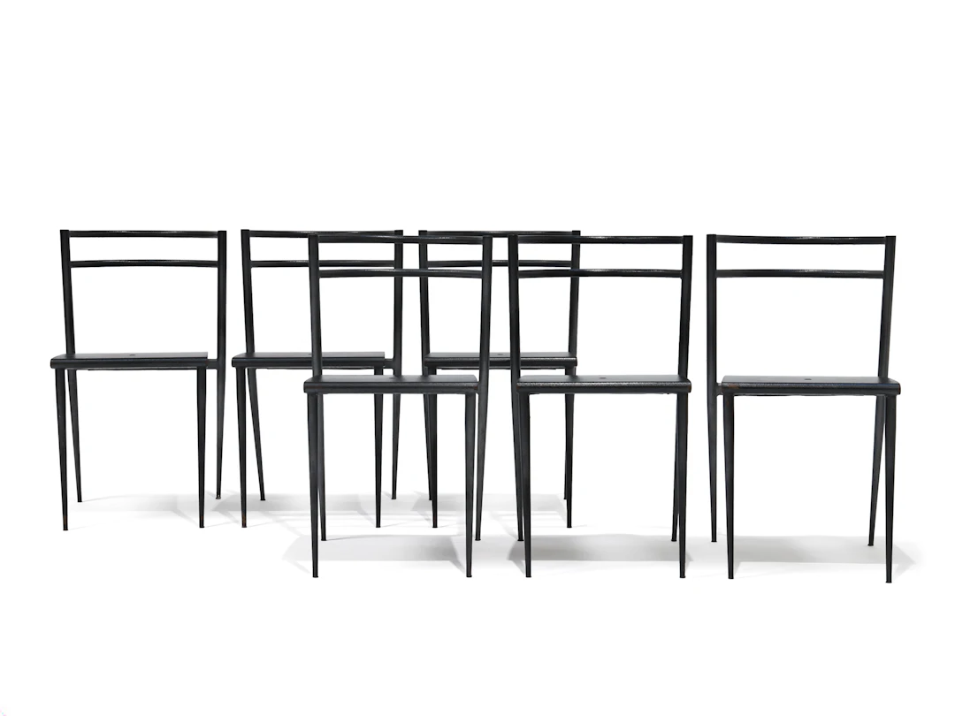 Eric RAFFY Né en 1951 Suite de six chaises "Cosmos" - circa 1989