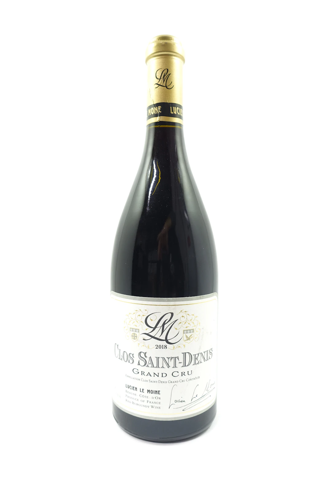 1 bt CLOS SAINT DENIS 2018 Grand Cru. Lucien Le Moine