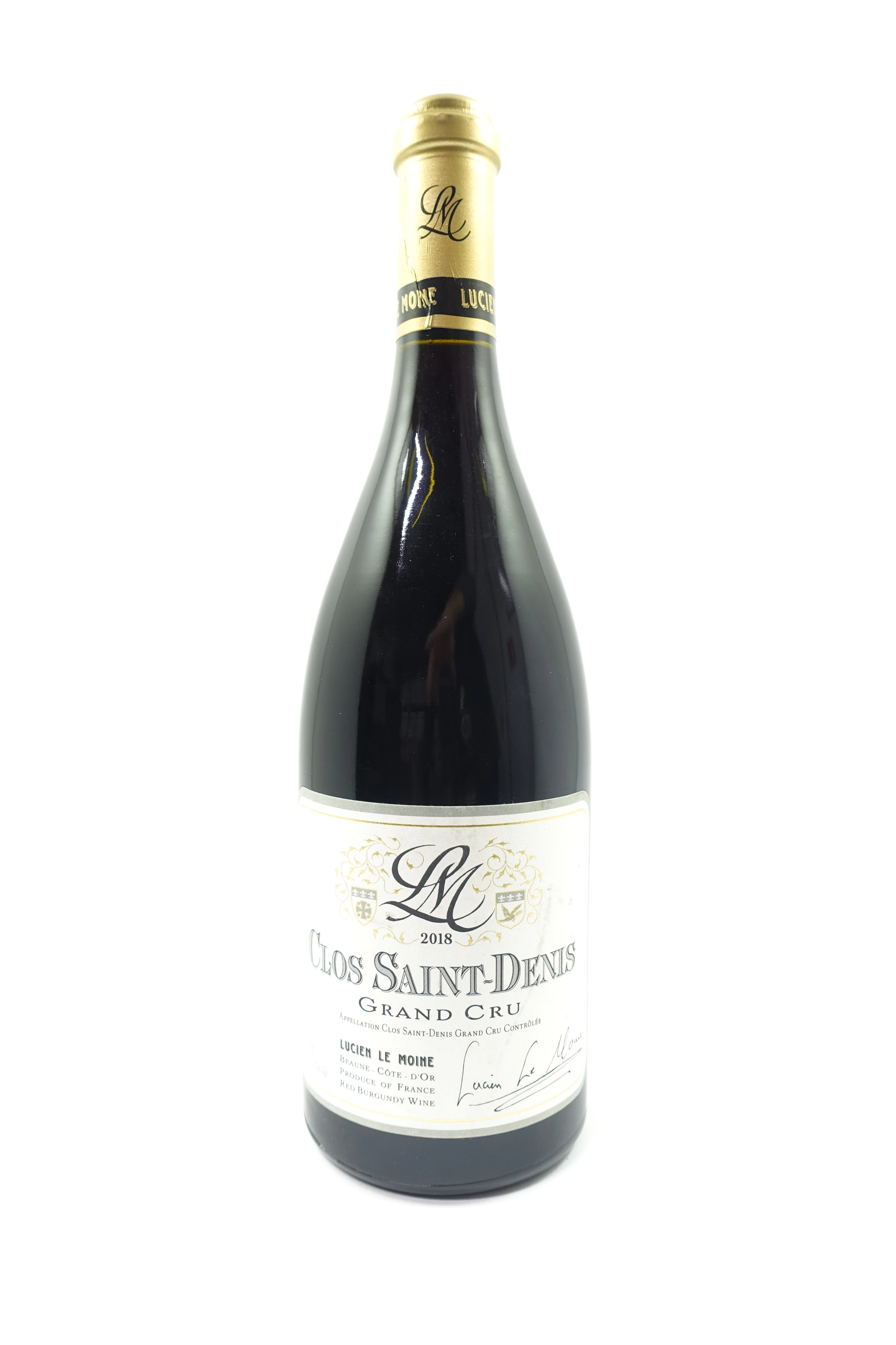 1 bt CLOS SAINT DENIS 2018 Grand Cru. Lucien Le Moine