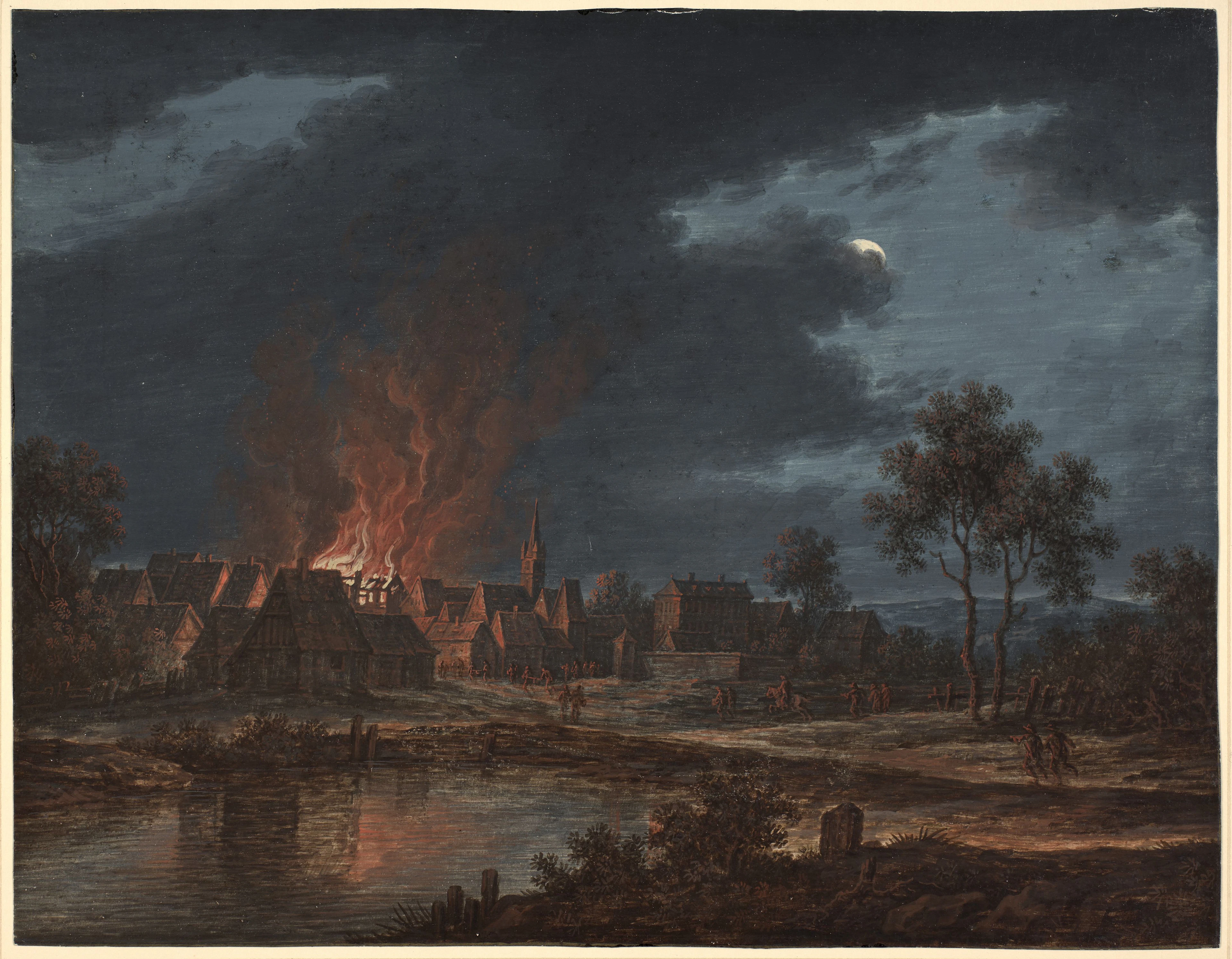 Louis-Nicolas van BLARENBERGHE Lille, 1716 - Fontainebleau, 1794 Incendie