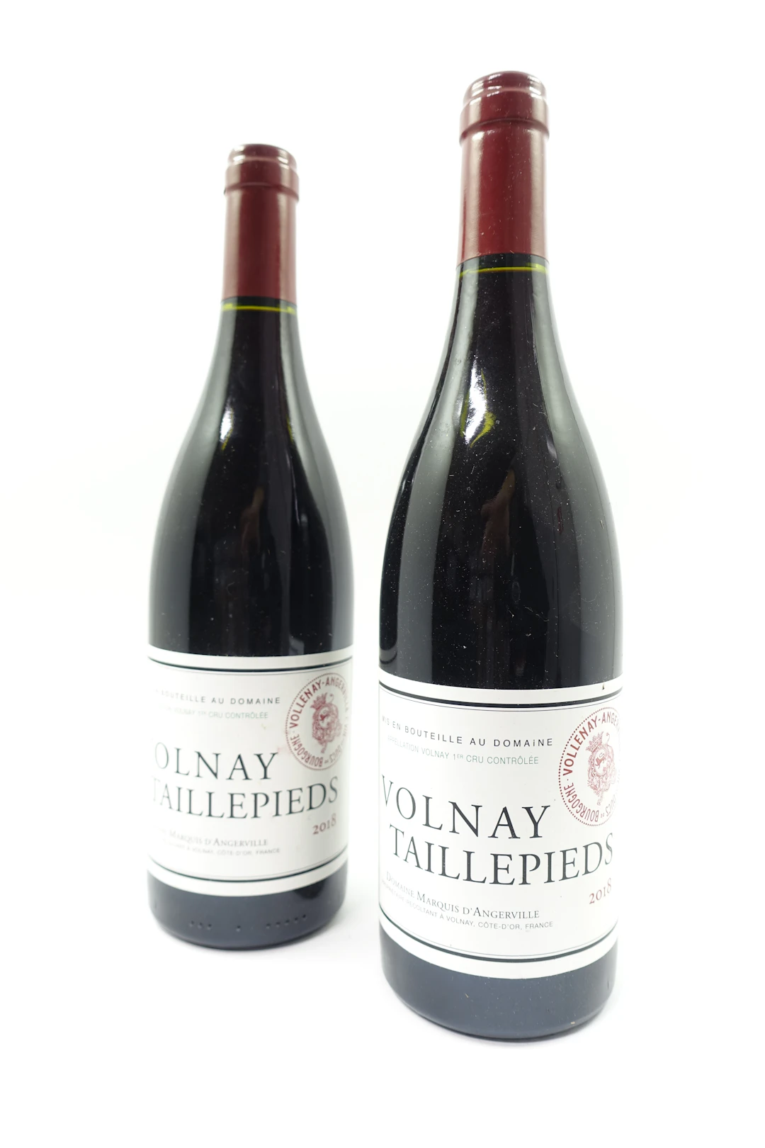 2 bts VOLNAY 2018 1er Cru Taillepieds. Marquis d'Angerville