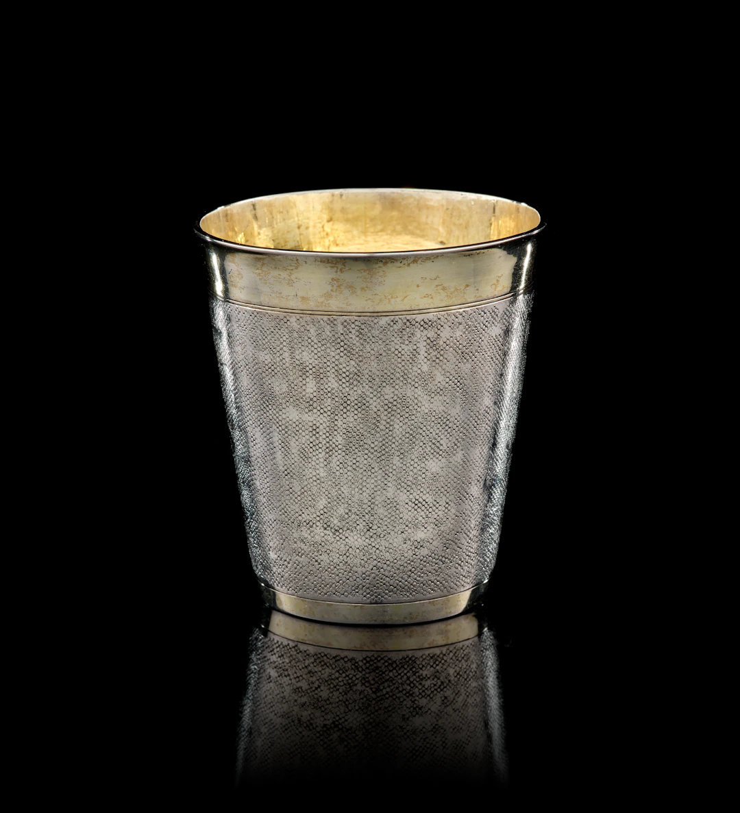 A Swiss parcel-gilt silver baeker, Peter Ketterlin, Basel, 1701-1727