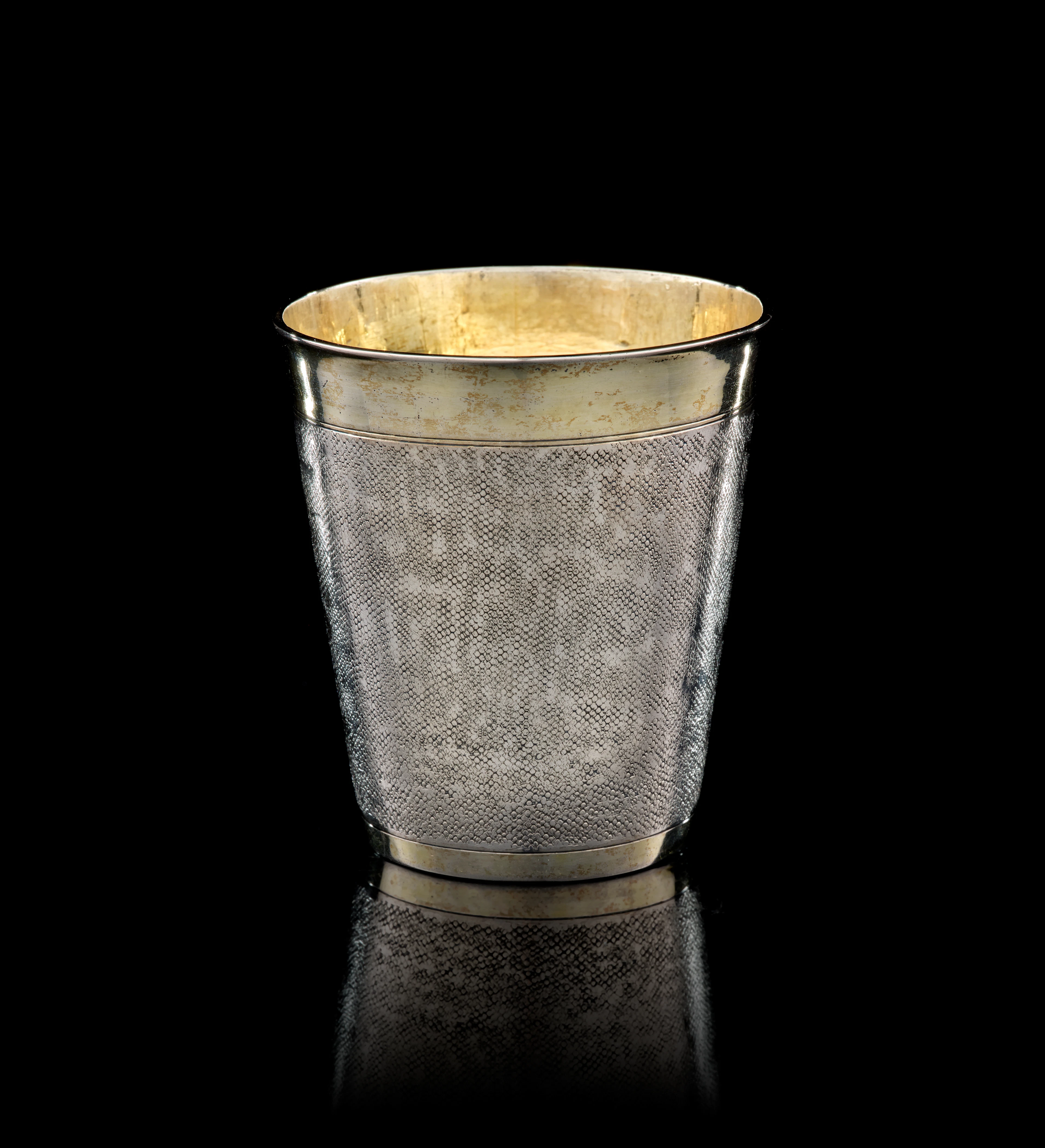 A Swiss parcel-gilt silver baeker, Peter Ketterlin, Basel, 1701-1727