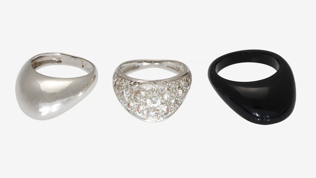 Suite de trois bagues empilables