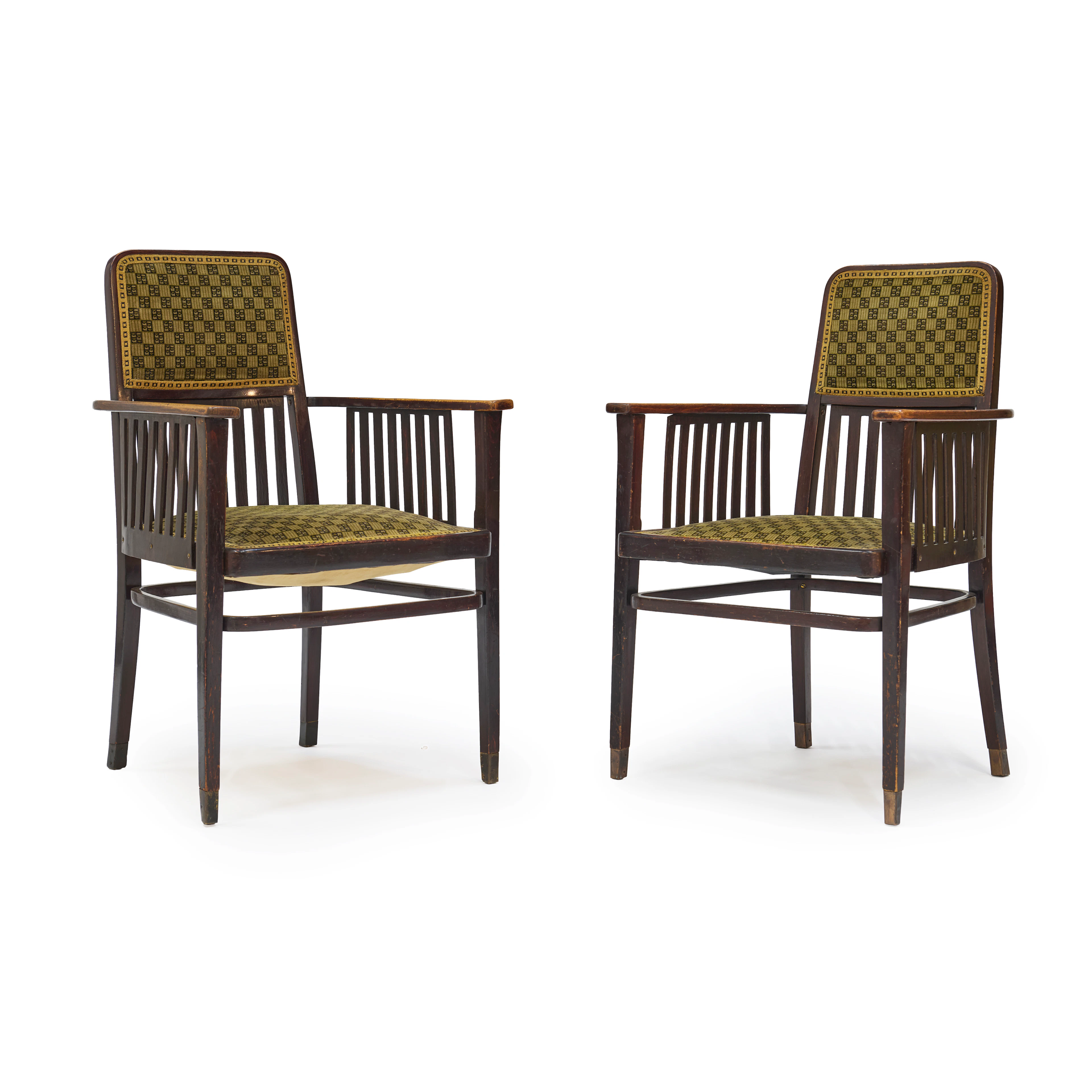 Marcel KAMMERER 1878 - 1959 Paire de fauteuils Nr. 420 - circa 1905