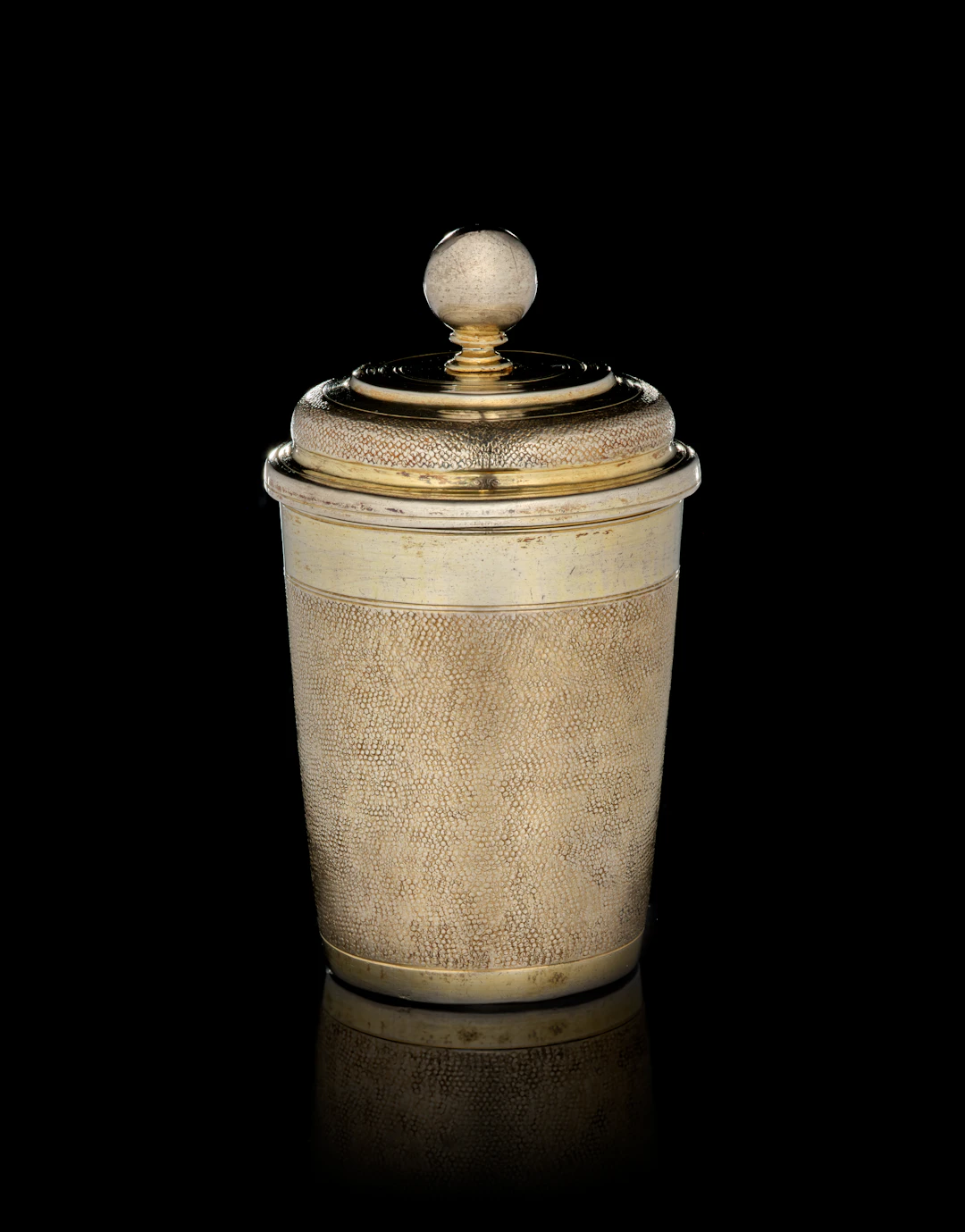 A German silver-gilt snakeskin covered beaker, probably Paul Solanier
