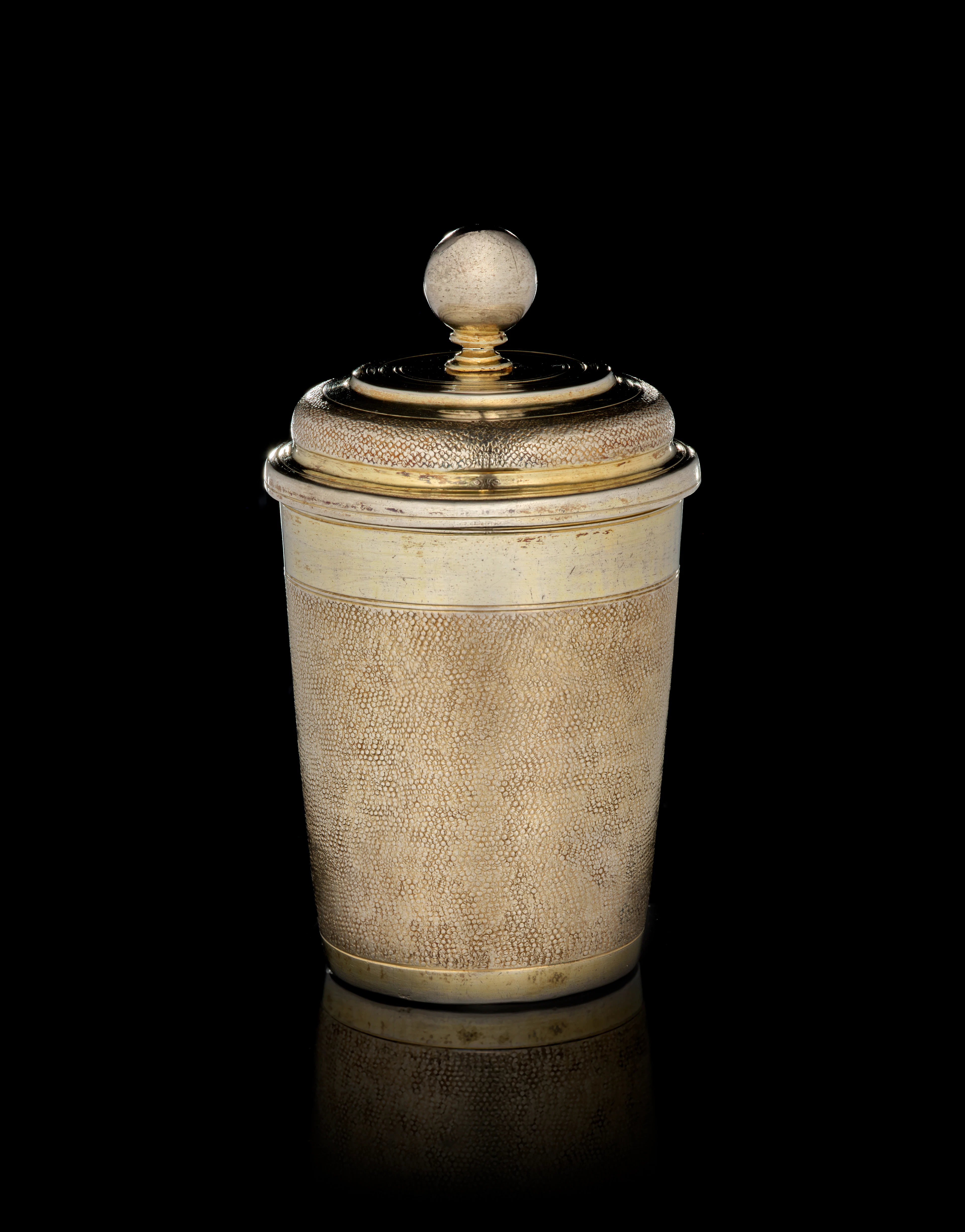 A German silver-gilt snakeskin covered beaker, probably Paul Solanier