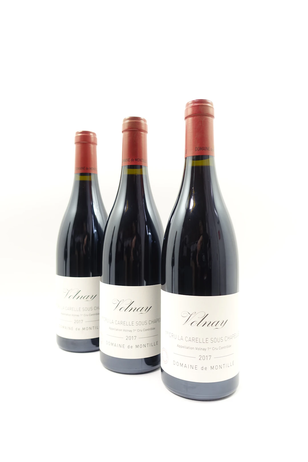 3 bts VOLNAY 2017 1er Cru La Carelle sous Chapelle. Domaine de Montille