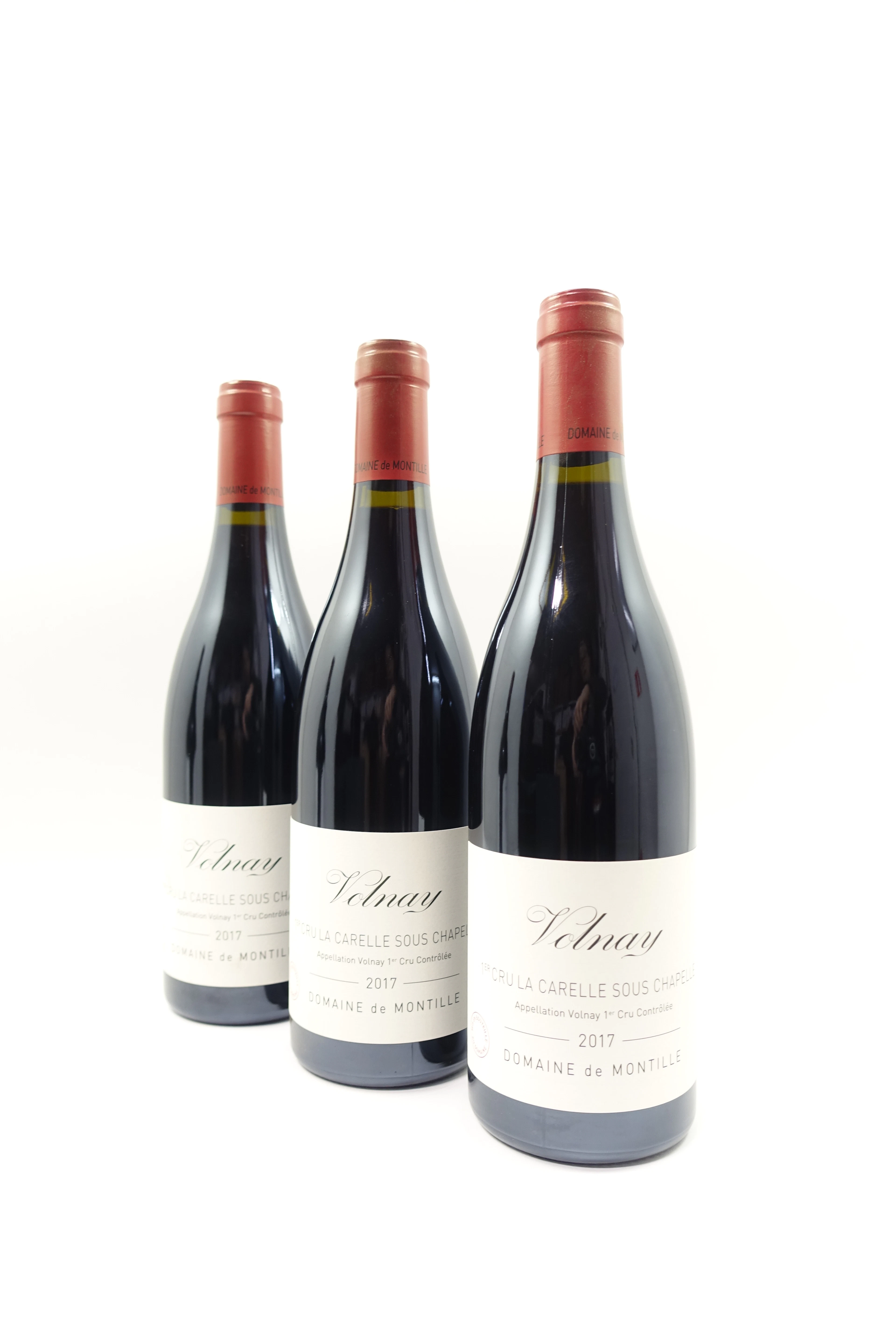 3 bts VOLNAY 2017 1er Cru La Carelle sous Chapelle. Domaine de Montille