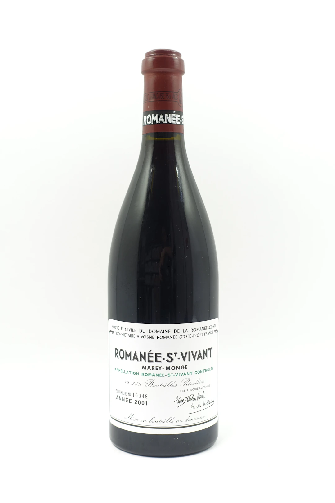 1 bt ROMANEE SAINT VIVANT 2001 Grand Cru Marey Monges. Domaine de