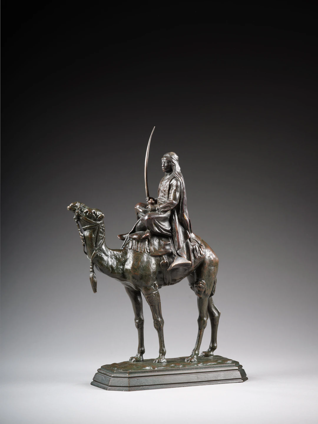 Antoine-Louis BARYE Paris, 1795 - 1875 Dromadaire monté par un Arabe