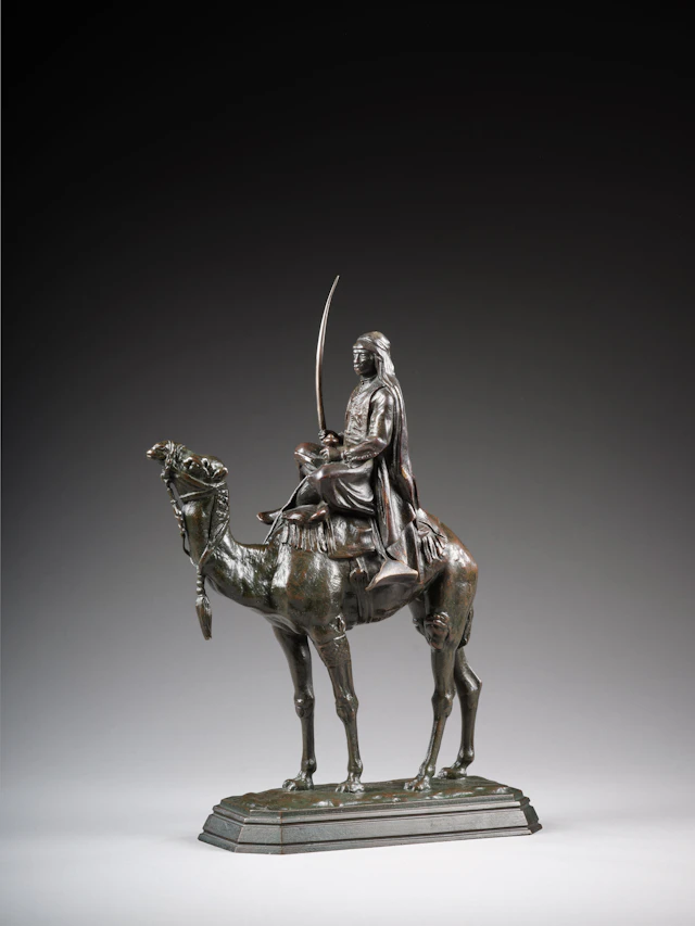 Antoine-Louis BARYE Paris, 1795 - 1875 Dromadaire monté par un Arabe
