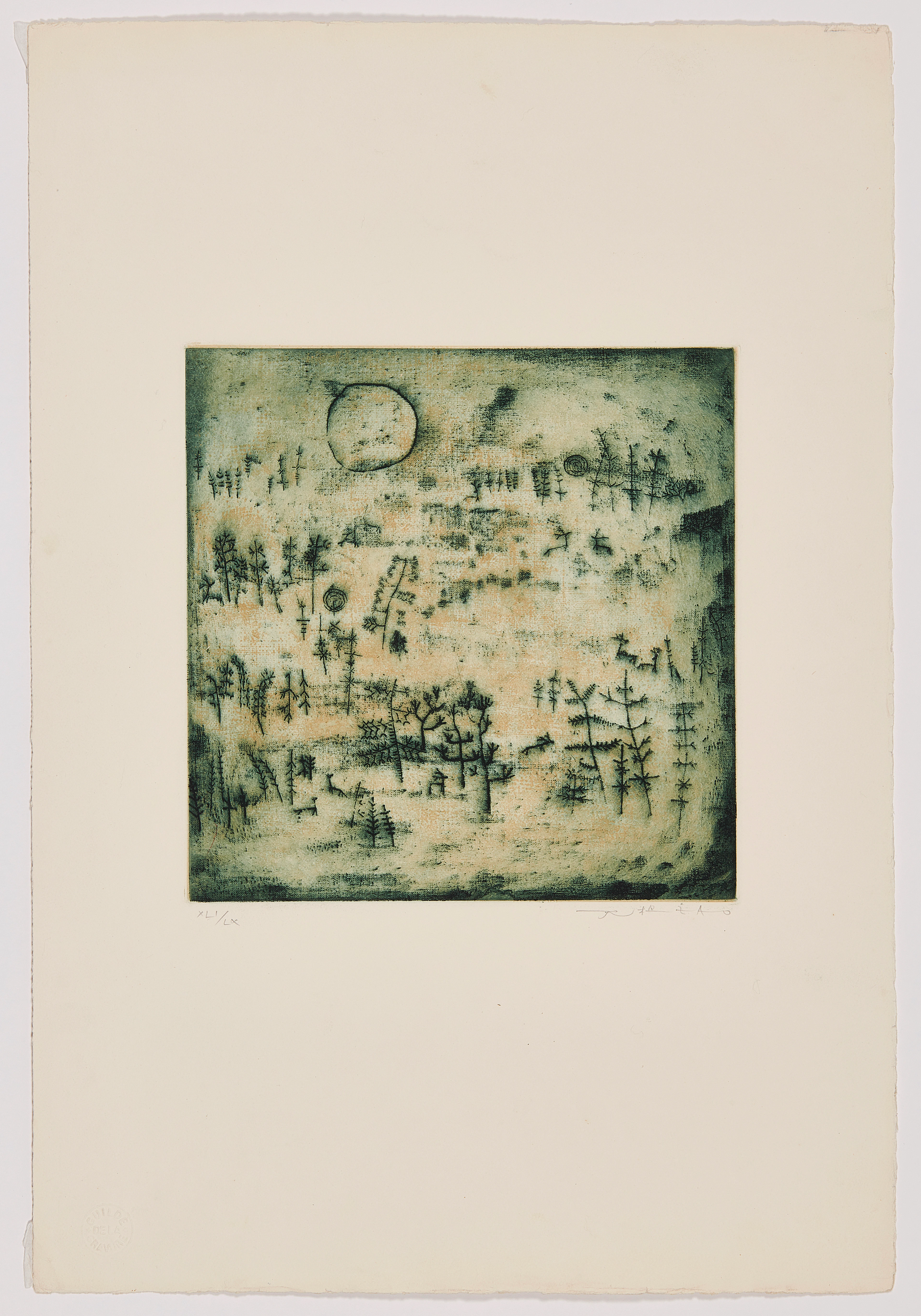 ZAO WOU-KI 1920 - 2013 Paysage au soleil - 1950