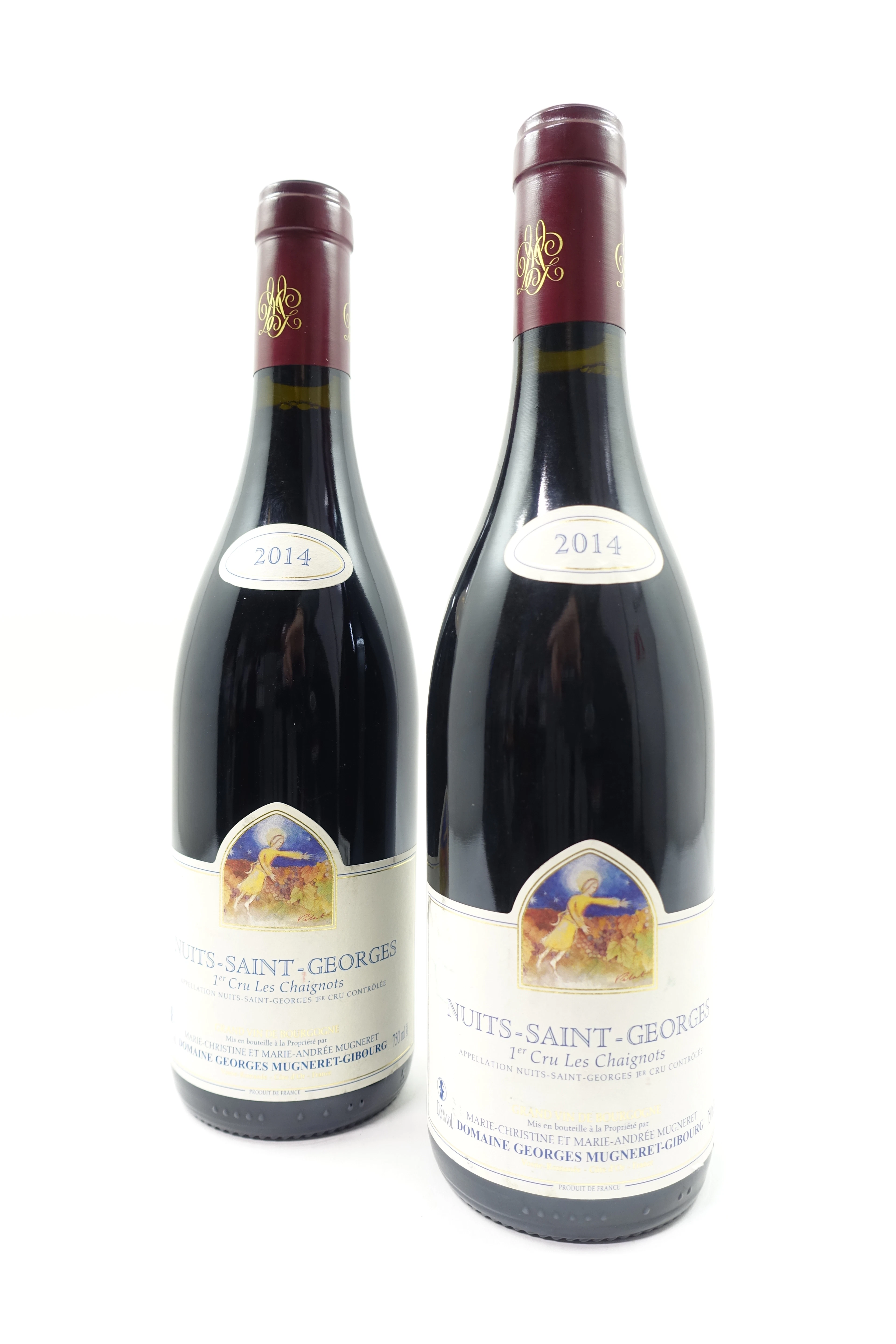 2 bts NUITS SAINT GEORGES 2014 1er cru les Chaignots. Domaine Georges