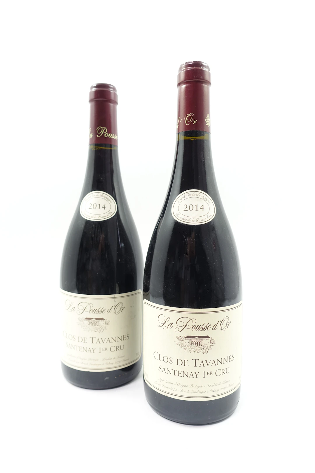 2 bts SANTENAY 2014 1er Cru Clos de Tavannes. La Pousse d'Or