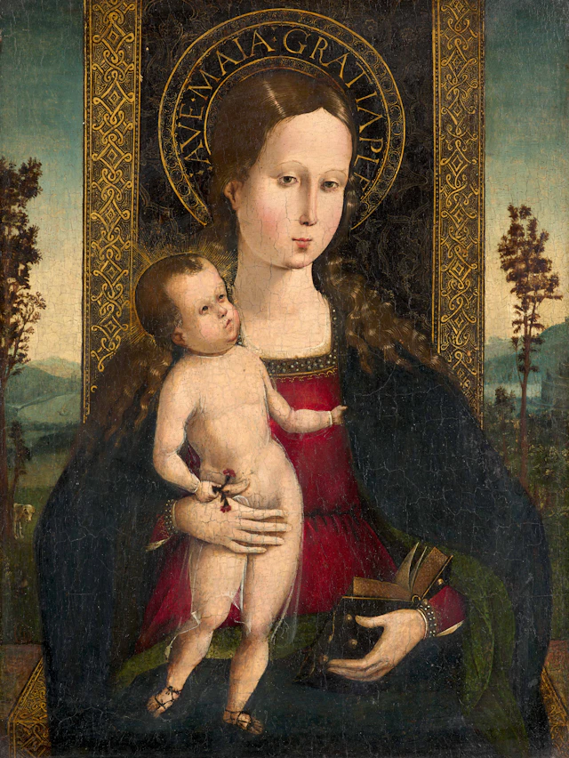 Attribué à Anton von WOENSAM Worms, 1480/1500 – Cologne, 1541 Vierge à l’Enfant