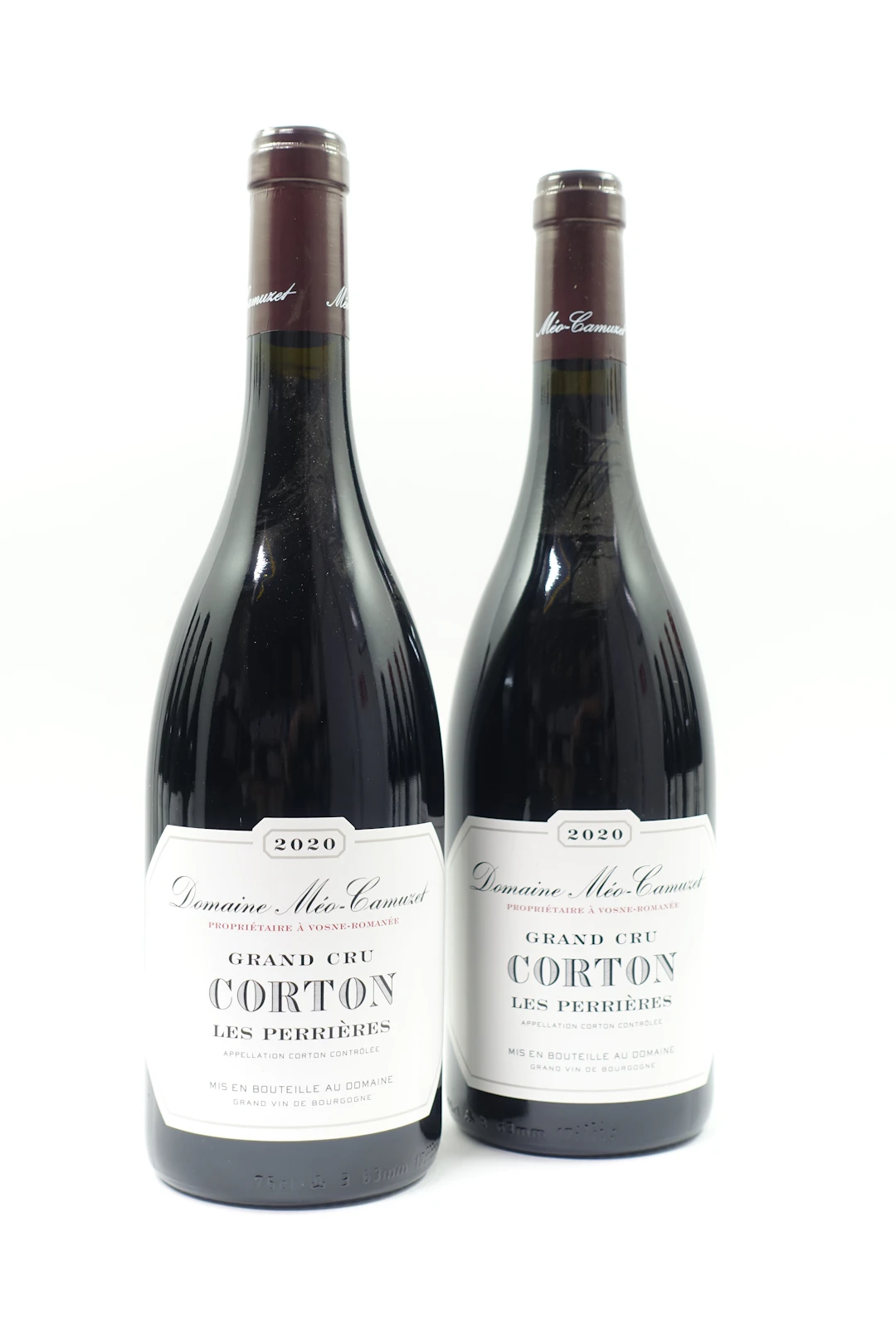 2 bts CORTON 2020 Grand Cru Les Perrières. Domaine Méo Camuzet