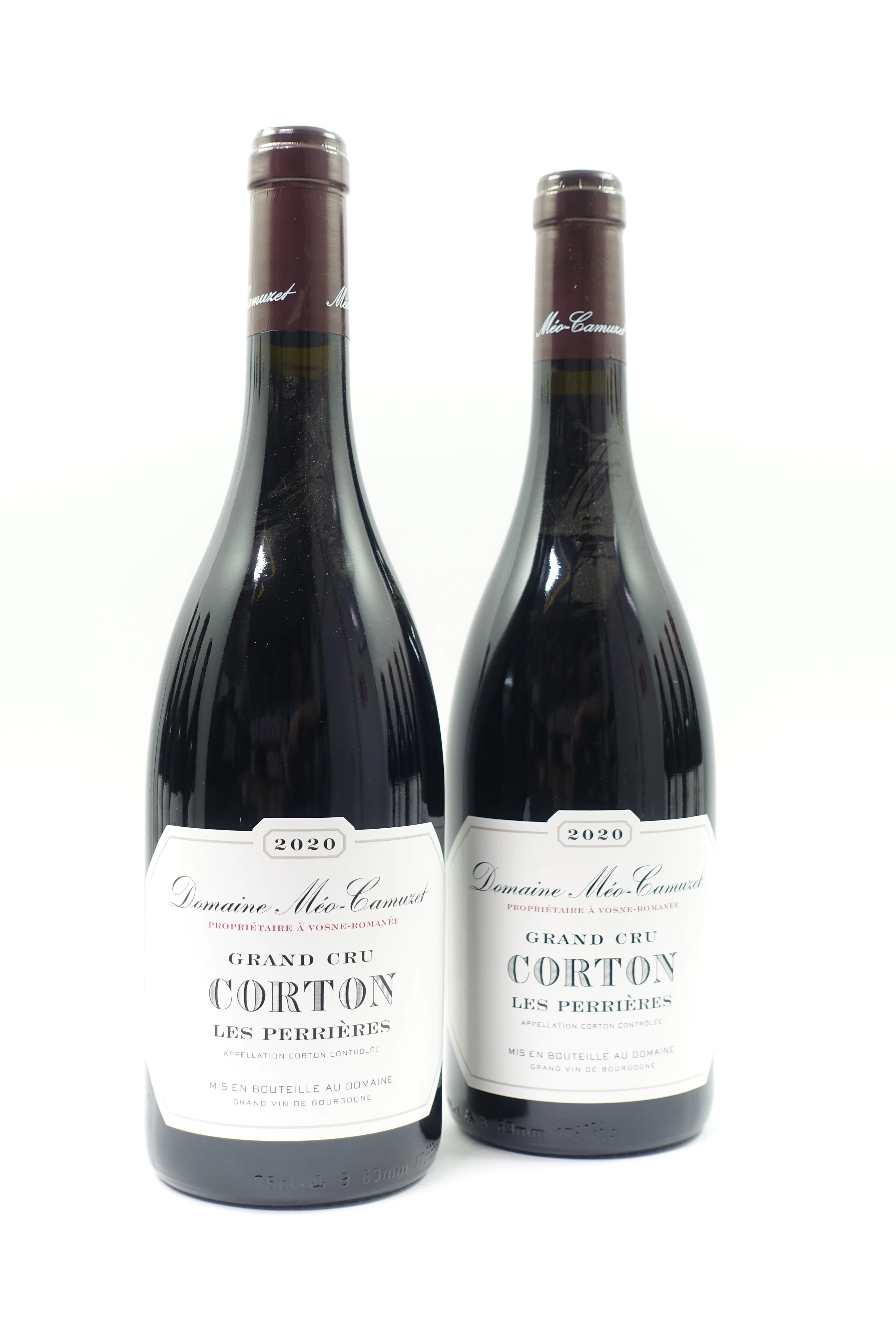 2 bts CORTON 2020 Grand Cru Les Perrières. Domaine Méo Camuzet