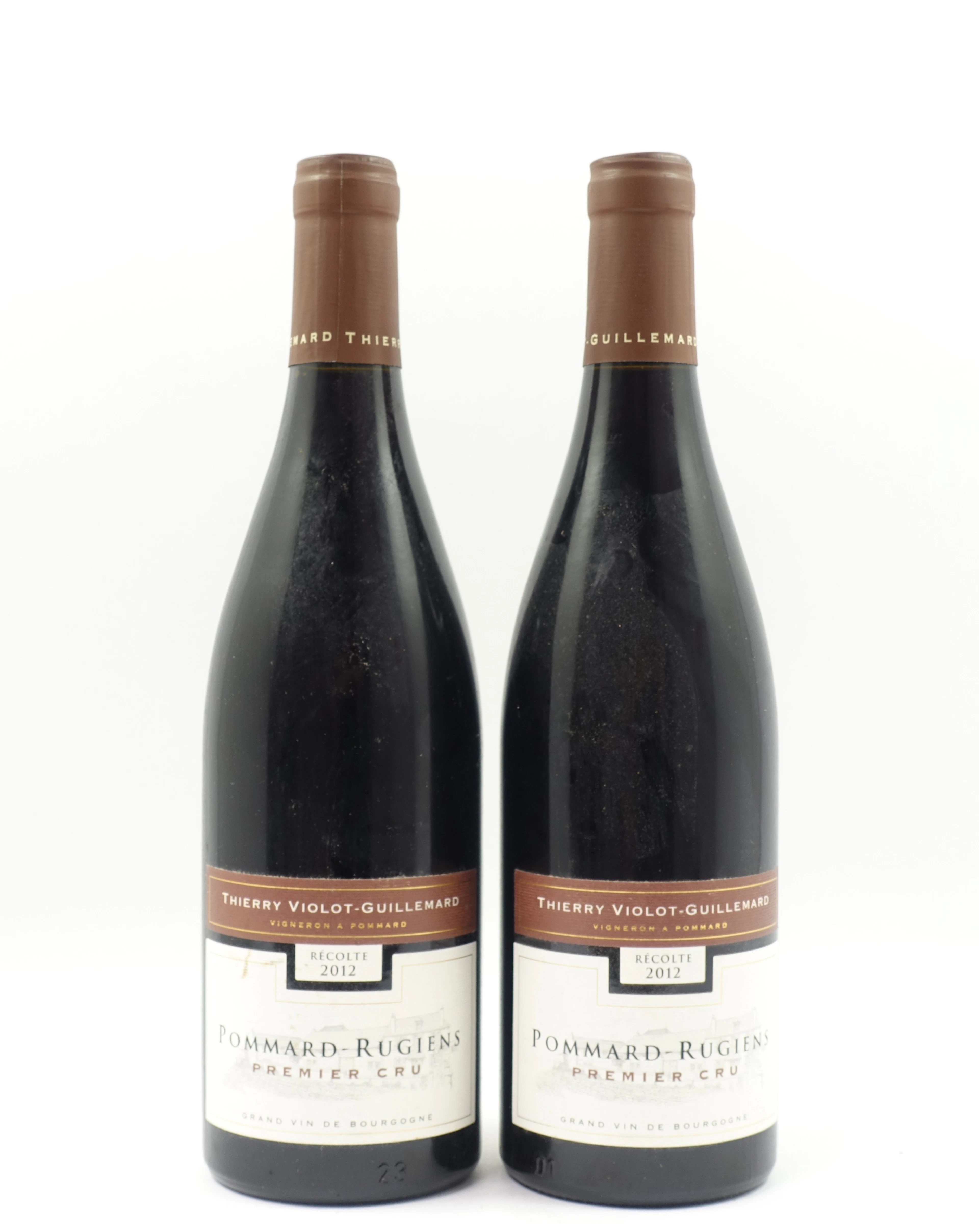 9 bts POMMARD 2012 1er cru Les Rugiens. Thierry Violot Guillemard