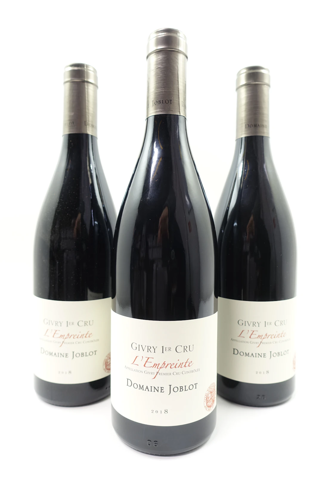 6 bts GIVRY 2018 (rouge) 1er Cru L'Empreinte. Domaine Joblot