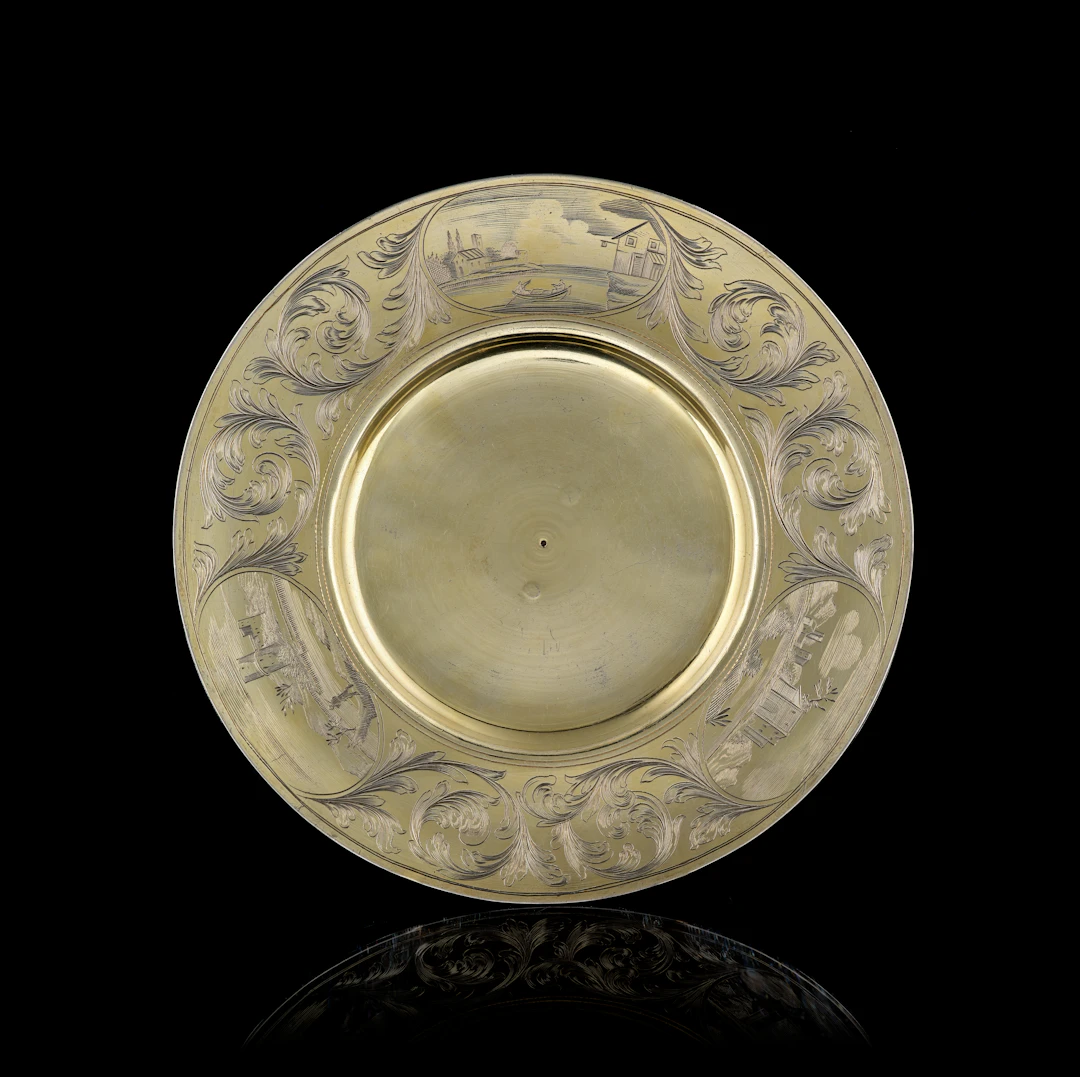 A German silver-gilt plate, Johann Conrad Treffler, Augsburg, 1689-1692
