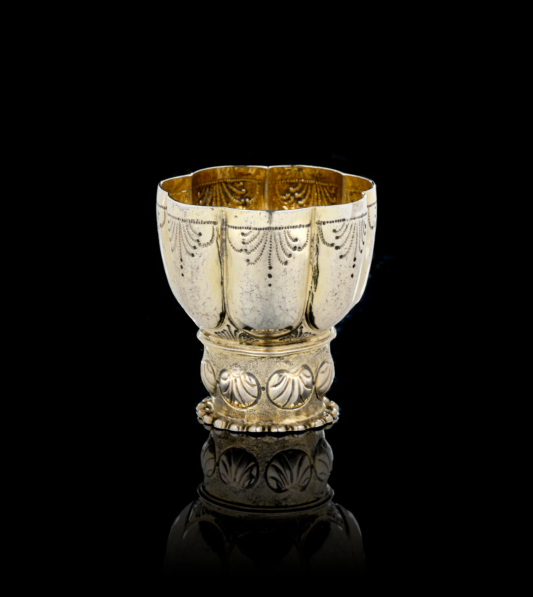 A German parcel-gilt silver römer cup, Georg Rötenbeck, Nuremberg, 1650-1657
