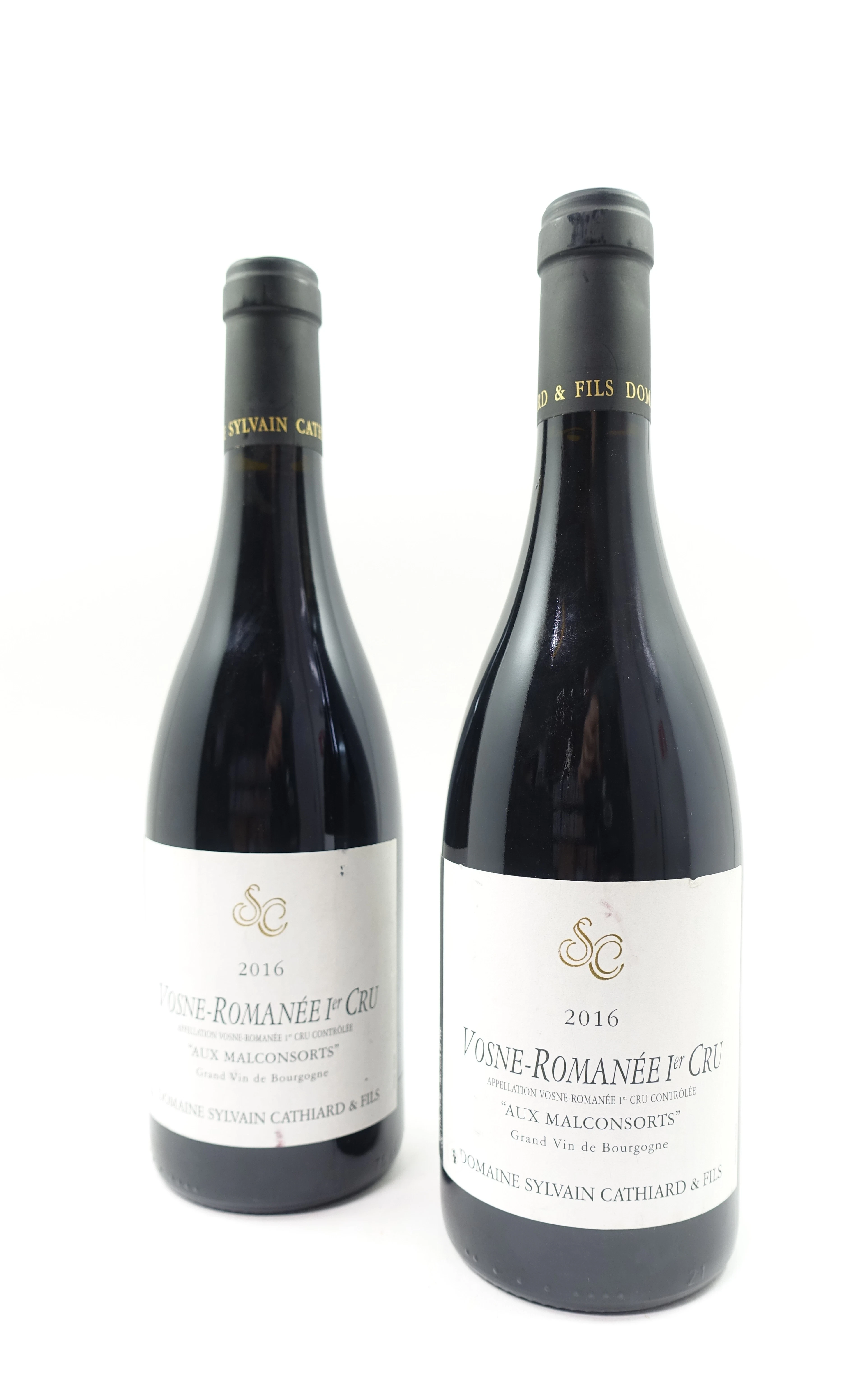 2 bts VOSNE ROMANEE 2016 1er Cru Aux Malconsorts. Domaine Sylvain
