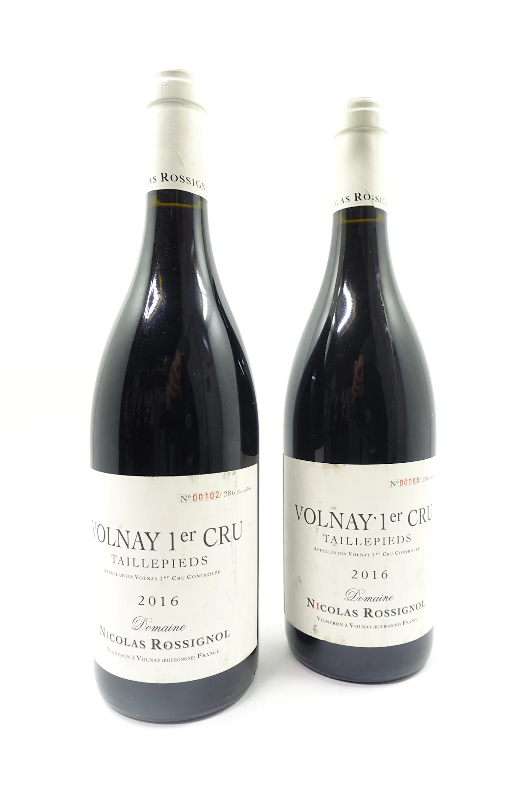 2 bts VOLNAY 2016 1er Cru Taillepieds. Domaine Nicolas Rossignol