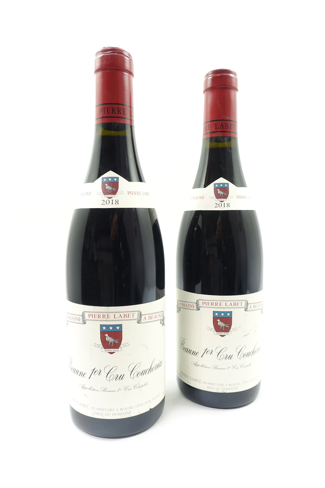 2 bts BEAUNE 2018 (rouge) 1er Cru Coucherias. Domaine Pierre Labet