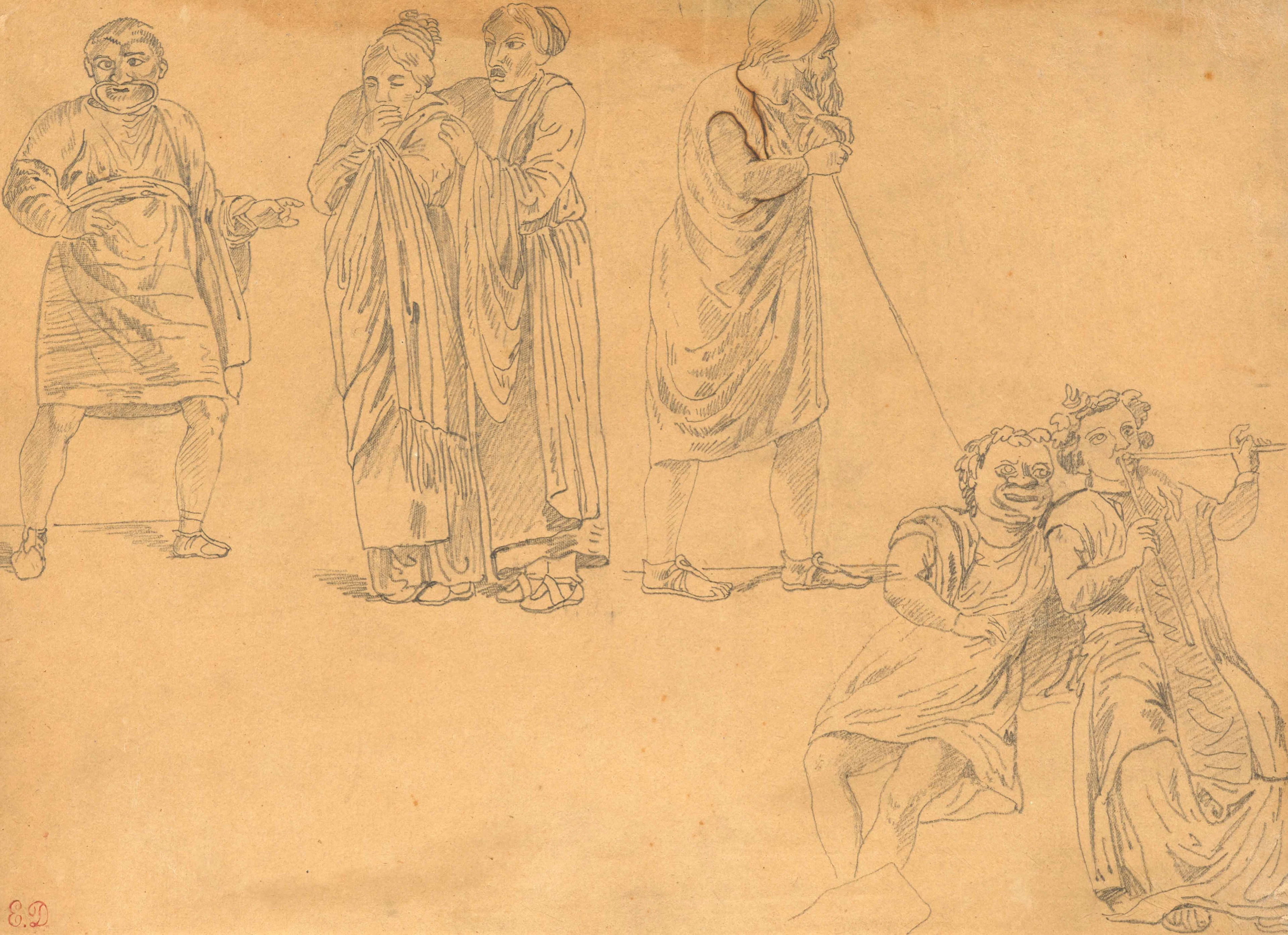 Eugène DELACROIX Charenton-Saint-Maurice, 1798 - Paris, 1863 Personnages