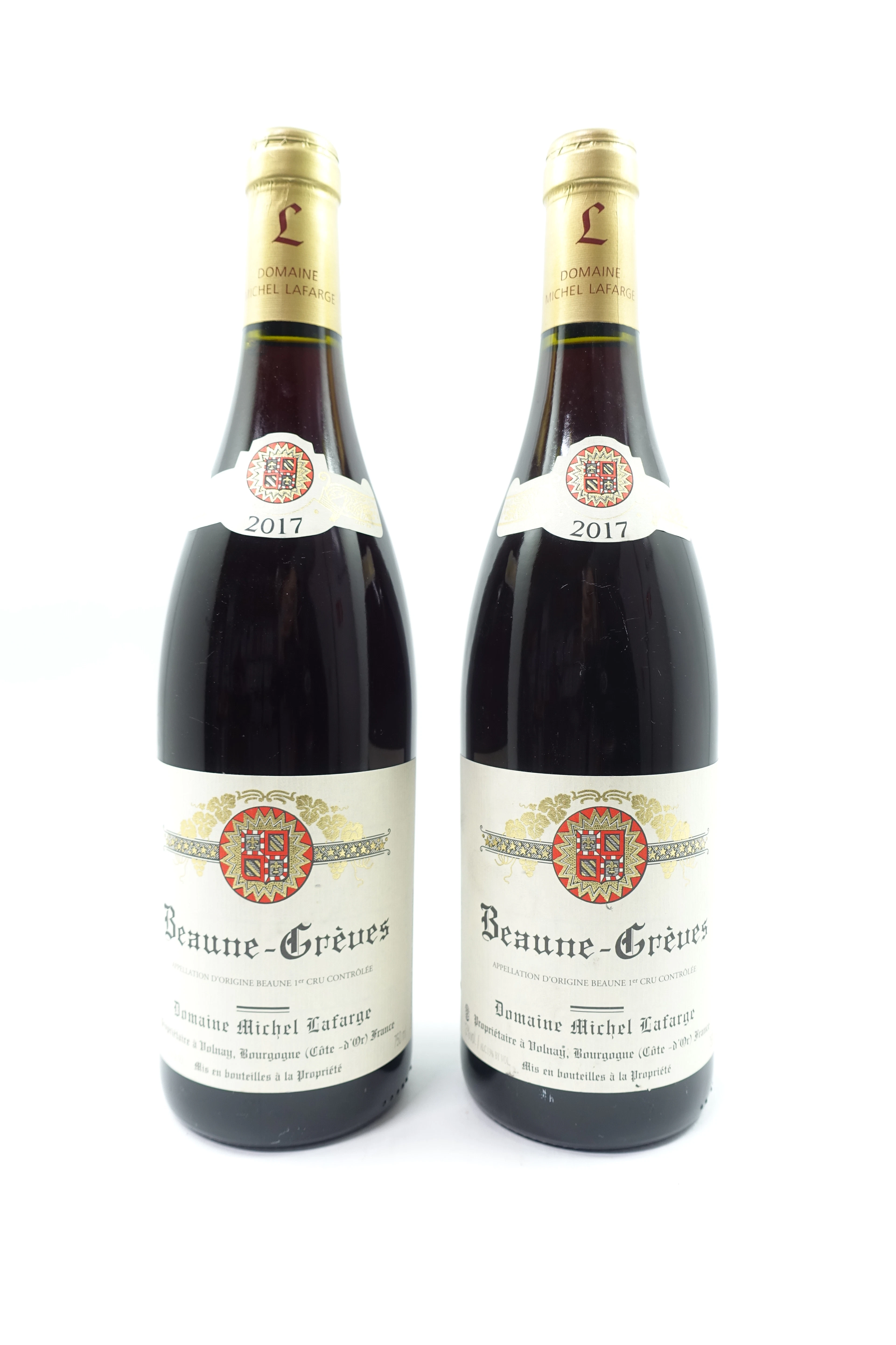 2 bts BEAUNE 2017 (rouge) 1er Cru Grèves. Domaine Michel Lafarge