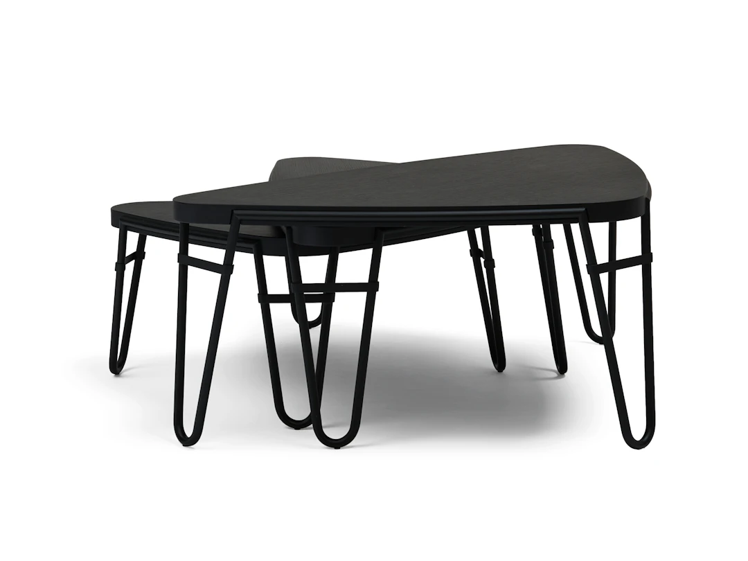 Suite de trois tables basse "Petalo" - modèle créé circa 1951, les