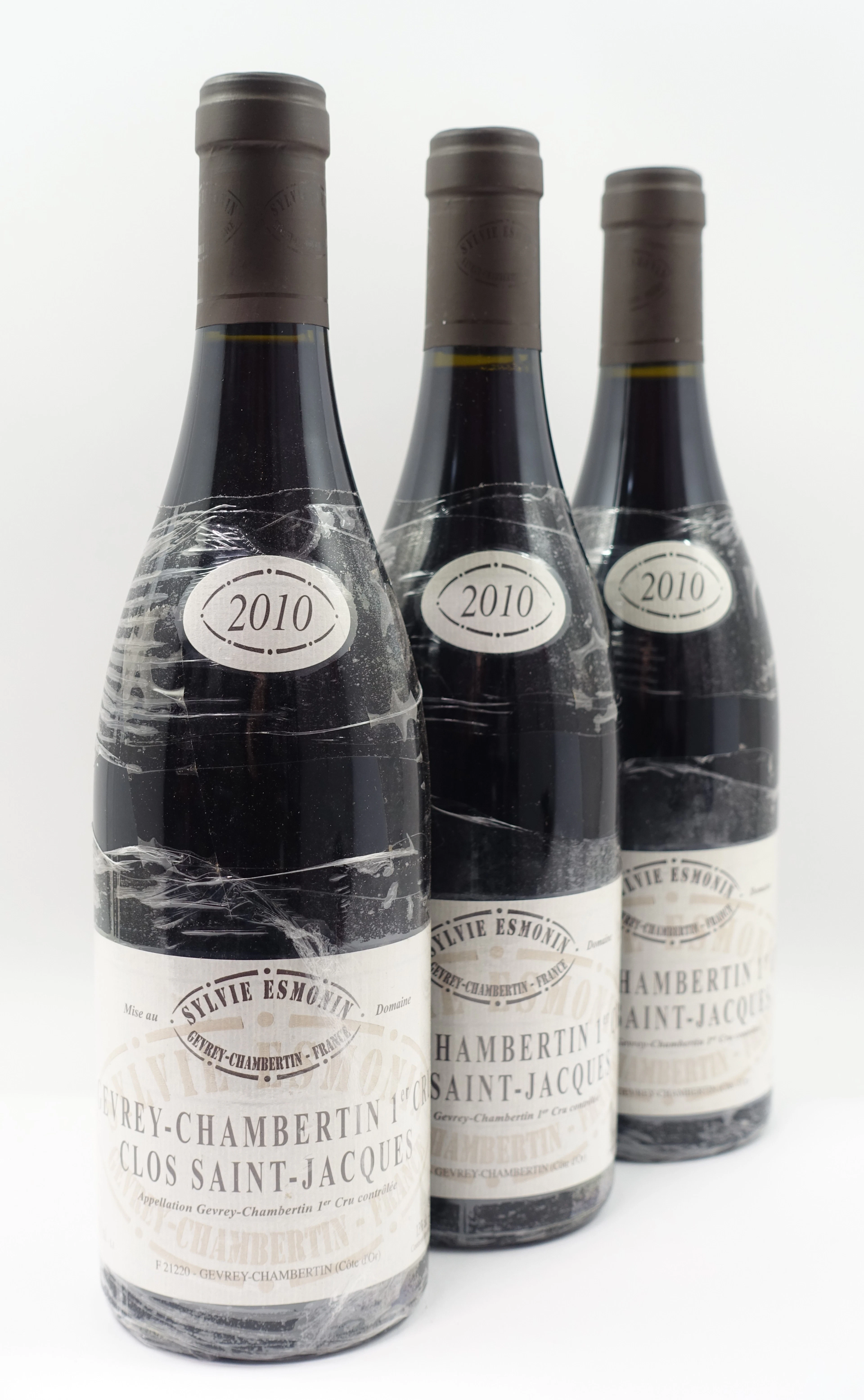 3 bts GEVREY CHAMBERTIN 2010 1er Cru Clos Saint Jacques. Domaine Sylvie Esmonin