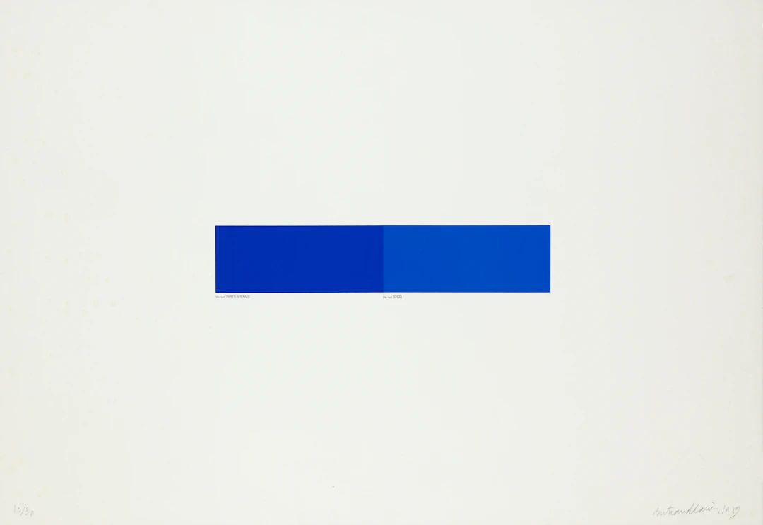 Bertrand LAVIER Né en 1949 Bleu Royal Tripette et Renaud - 1989