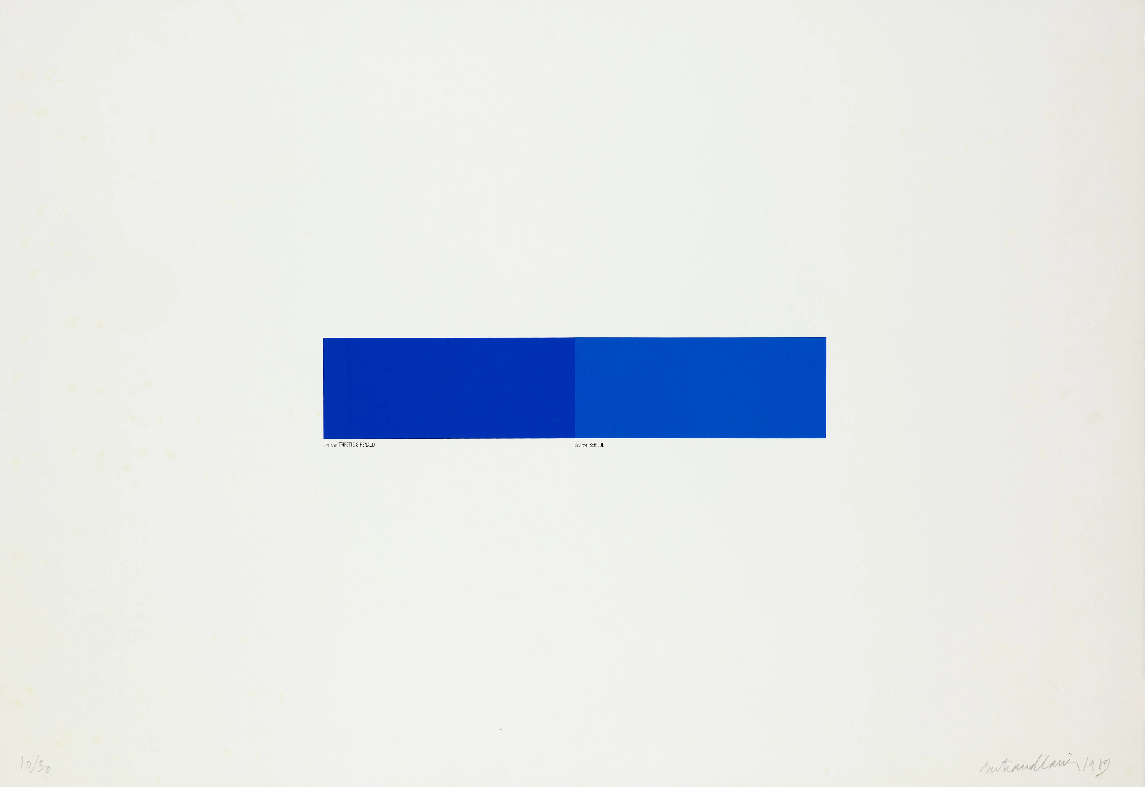 Bertrand LAVIER Né en 1949 Bleu Royal Tripette et Renaud - 1989
