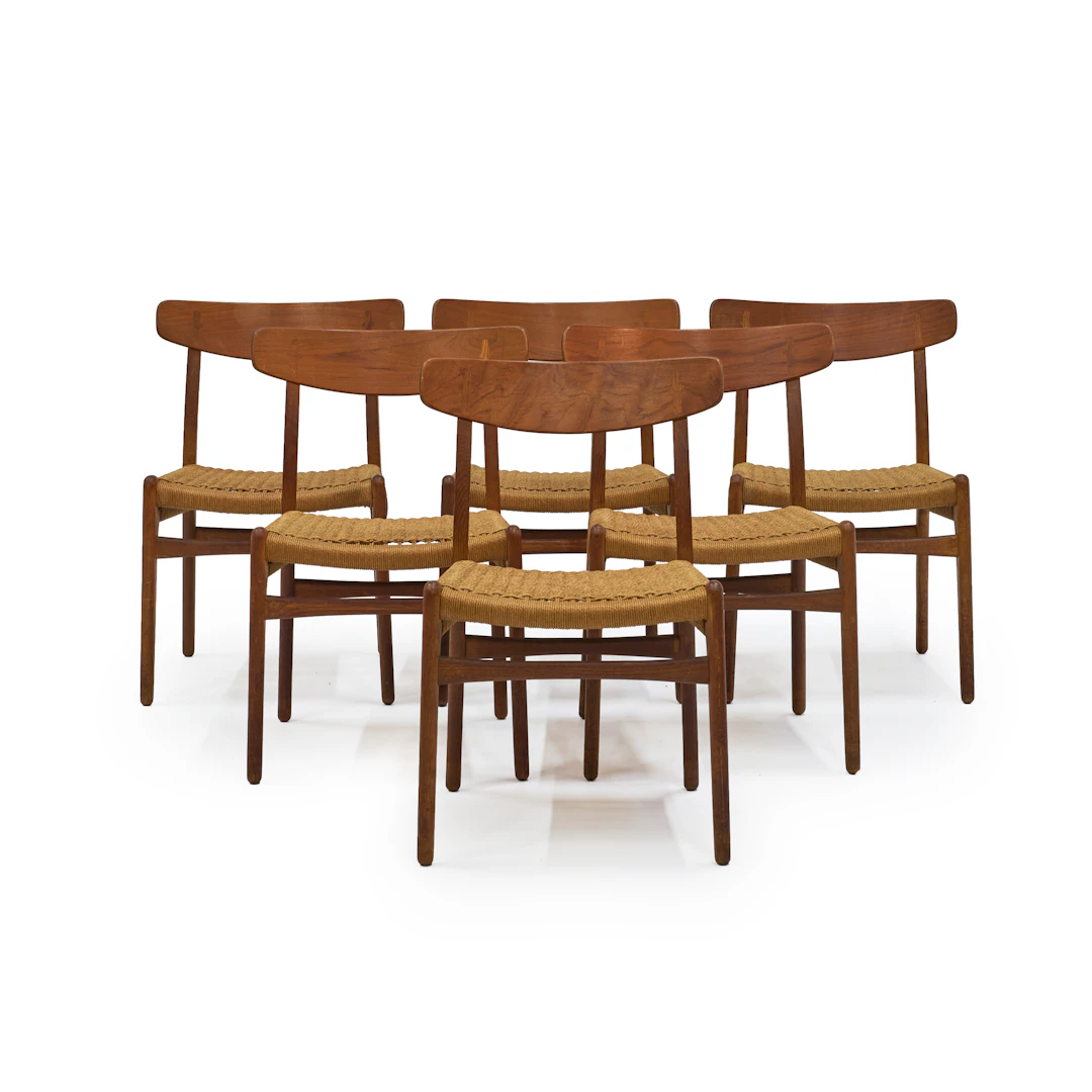 Suite de six chaises mod. CH23 - 1950