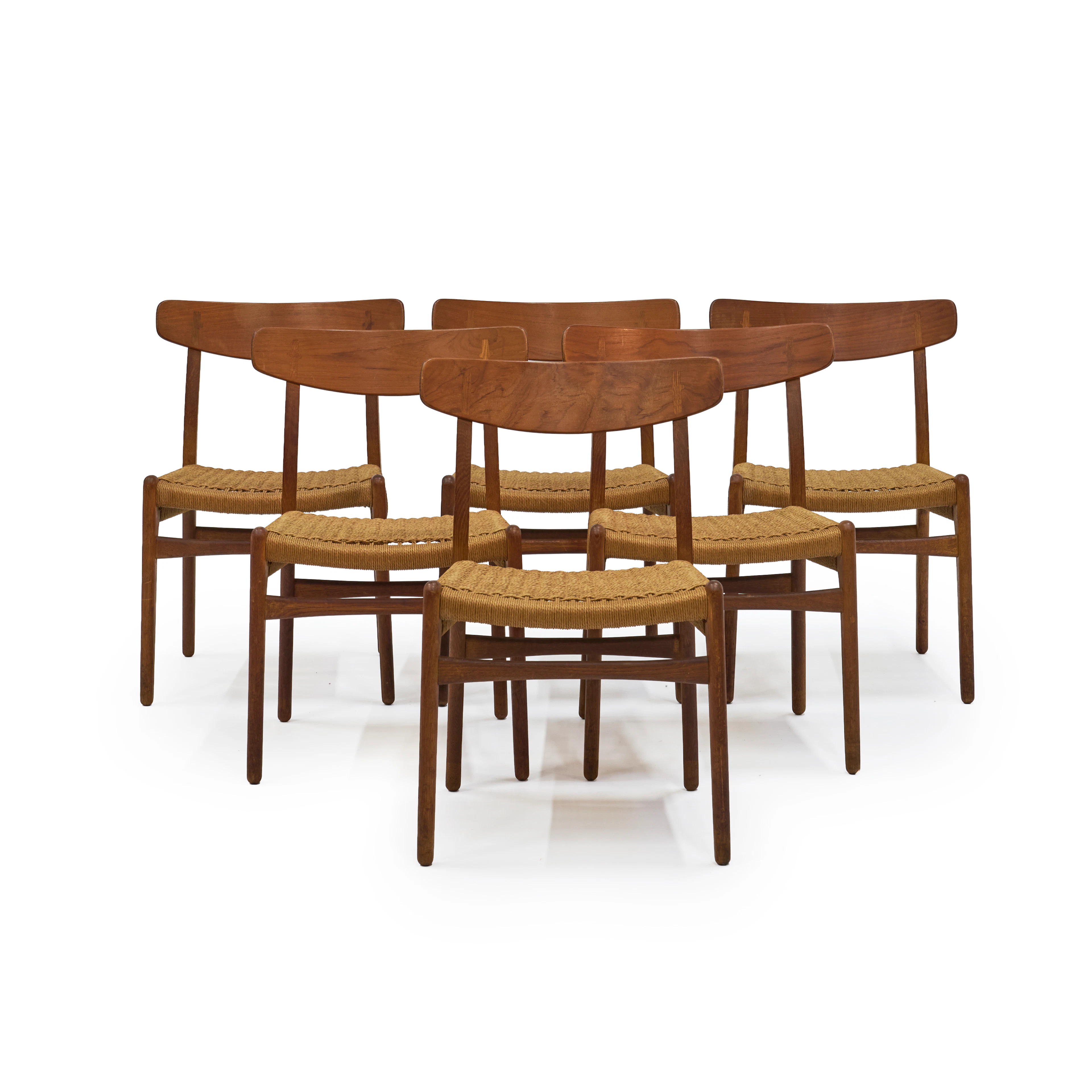 Suite de six chaises mod. CH23 - 1950