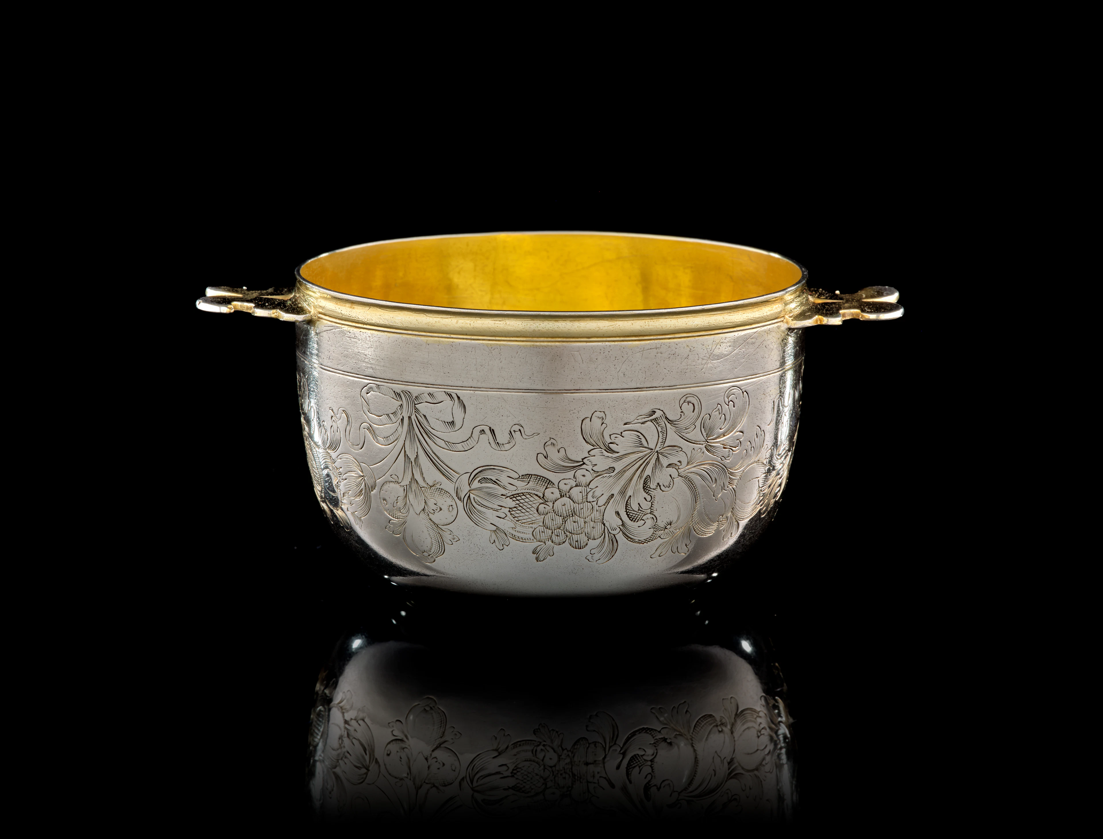 A small German parcel-gilt silver beaker, Johann Christoph I Treffler
