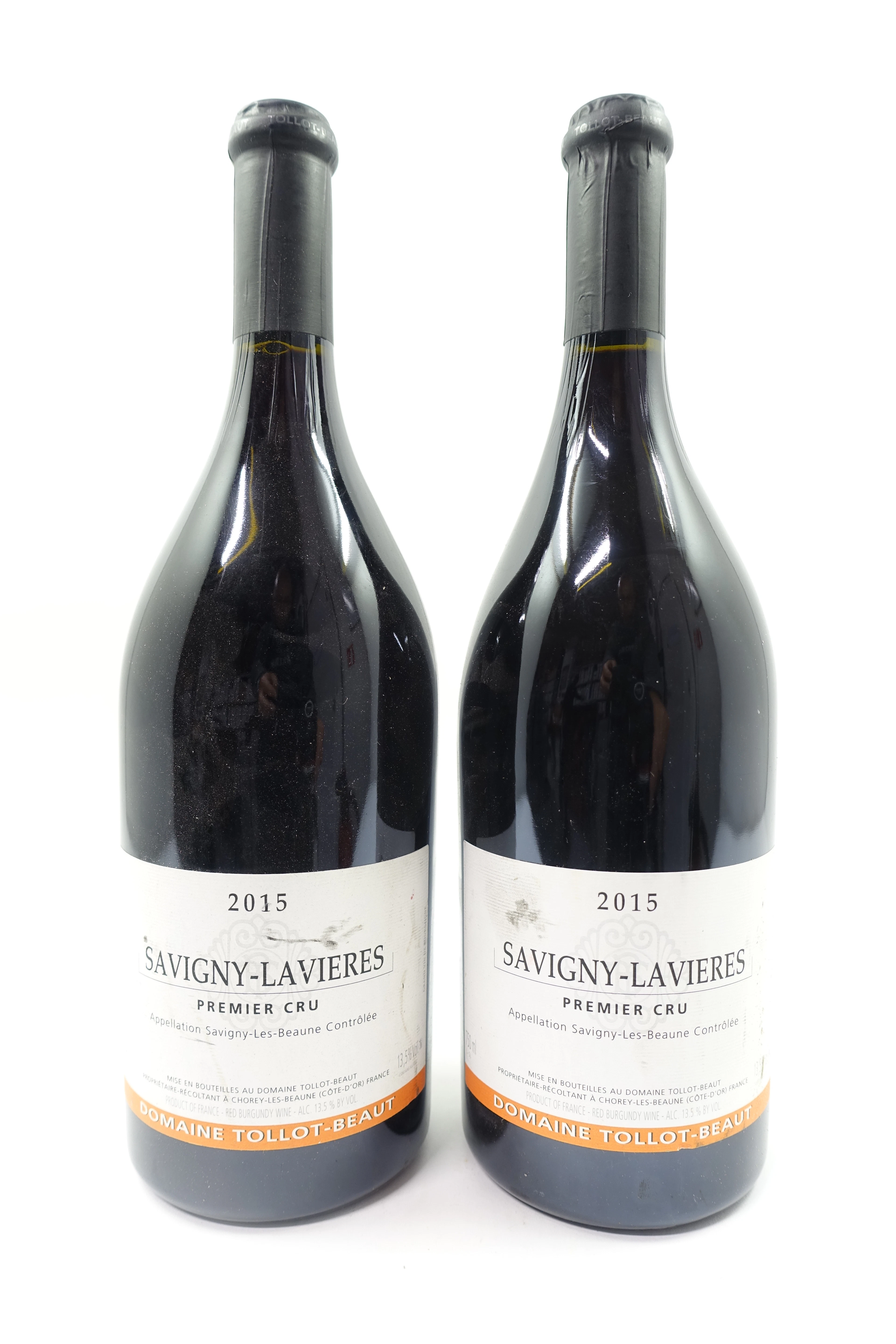 2 bts SAVIGNY LES BEAUNE 2015 (rouge) 1er Cru Les Lavières. Domaine