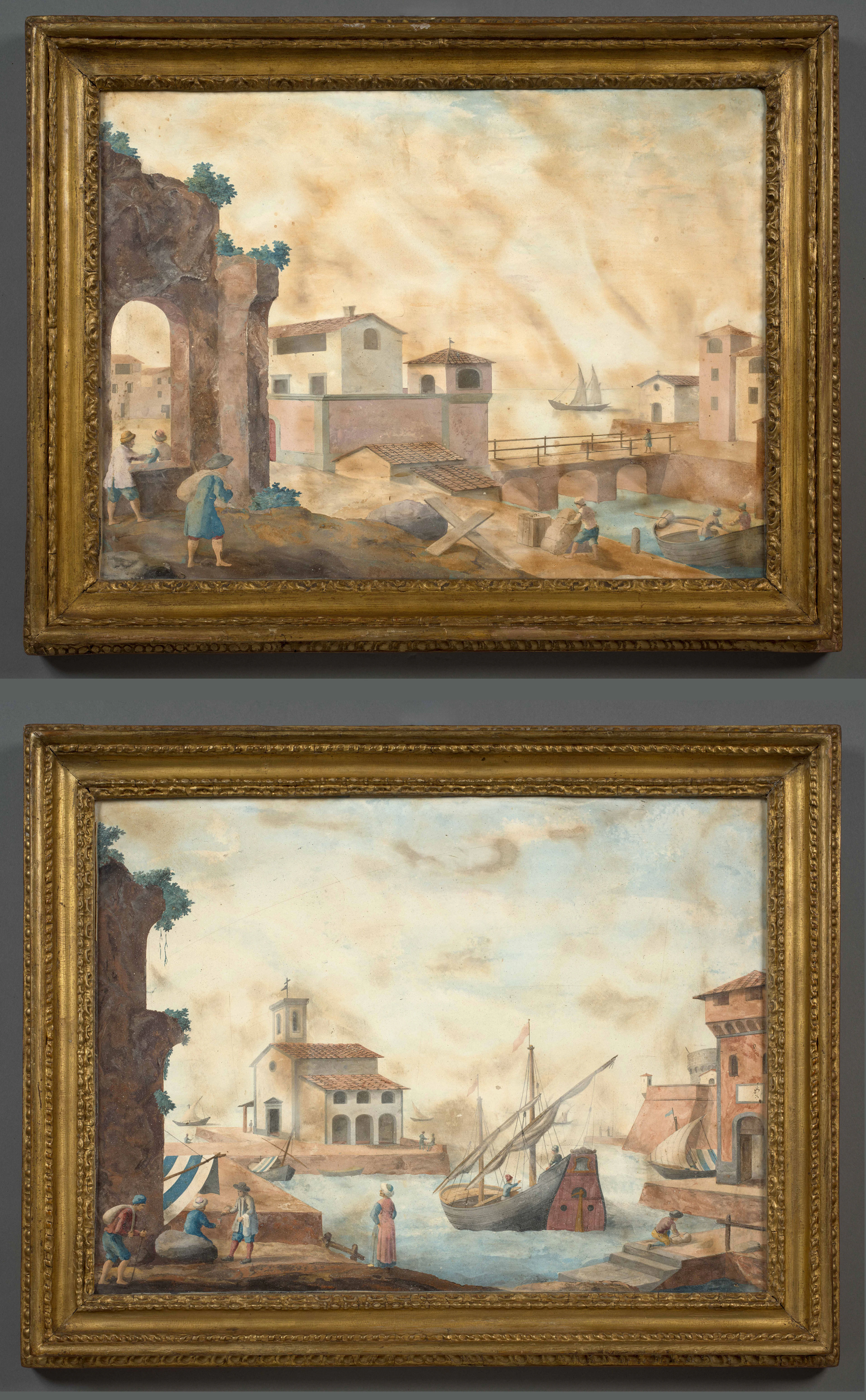 PAIRE DE PLAQUES, TRAVAIL ITALIEN DU XVIIIe SIÈCLE, VERS 1750