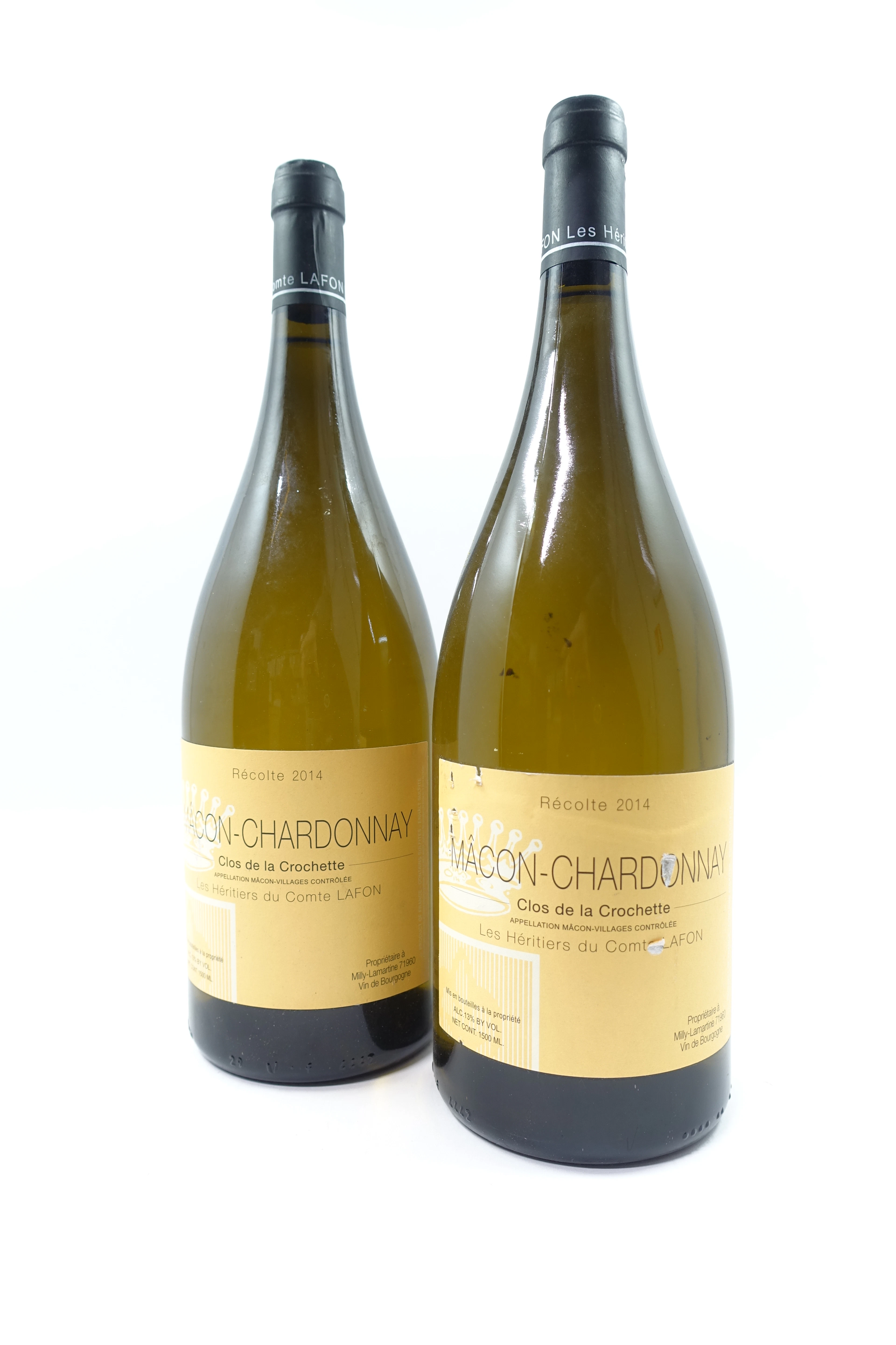 2 mags MACON 2014 (blanc) Chardonnay Clos de la Crochette. Héritiers