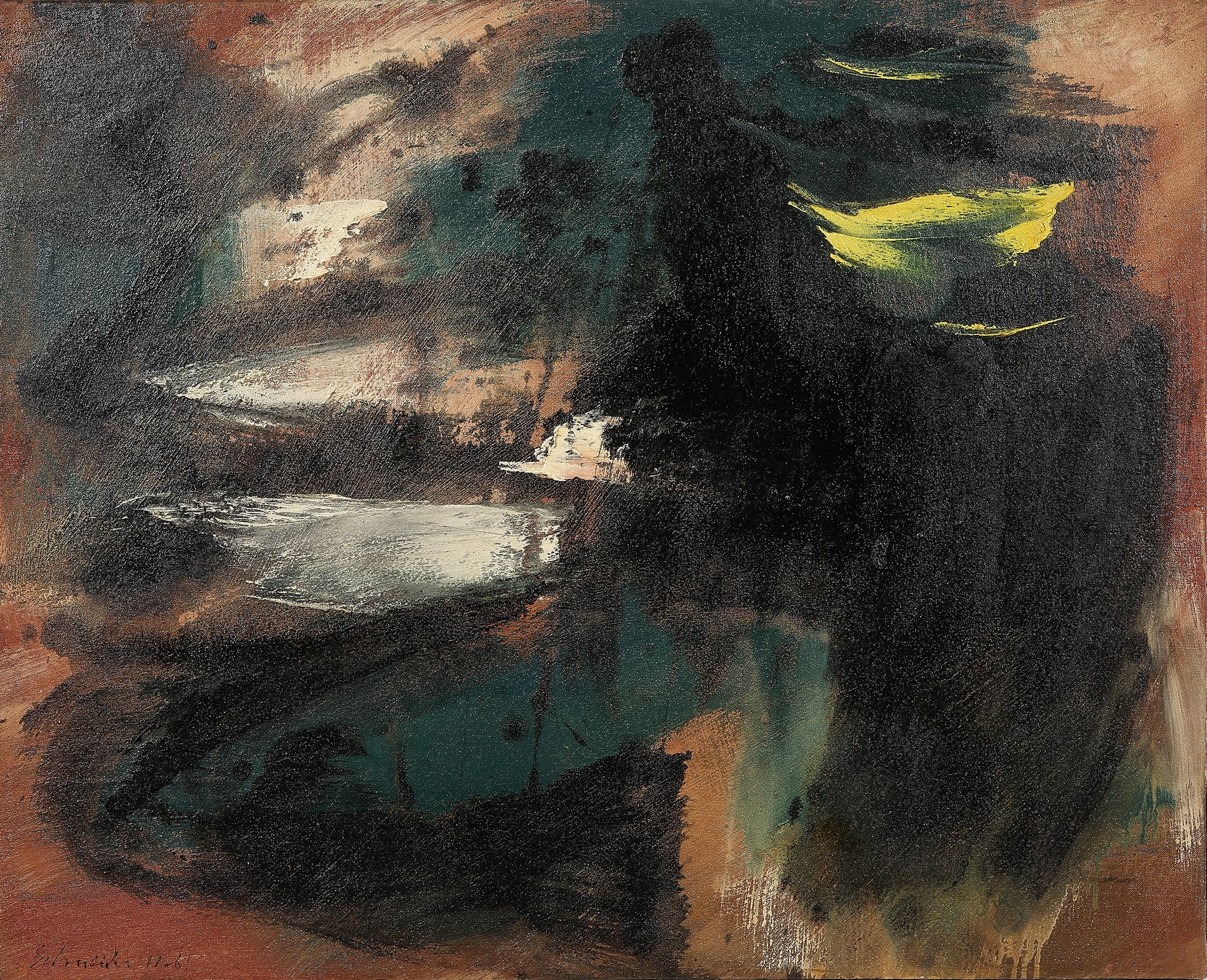 Gérard SCHNEIDER 1896-1986 Opus 18 F - 1961